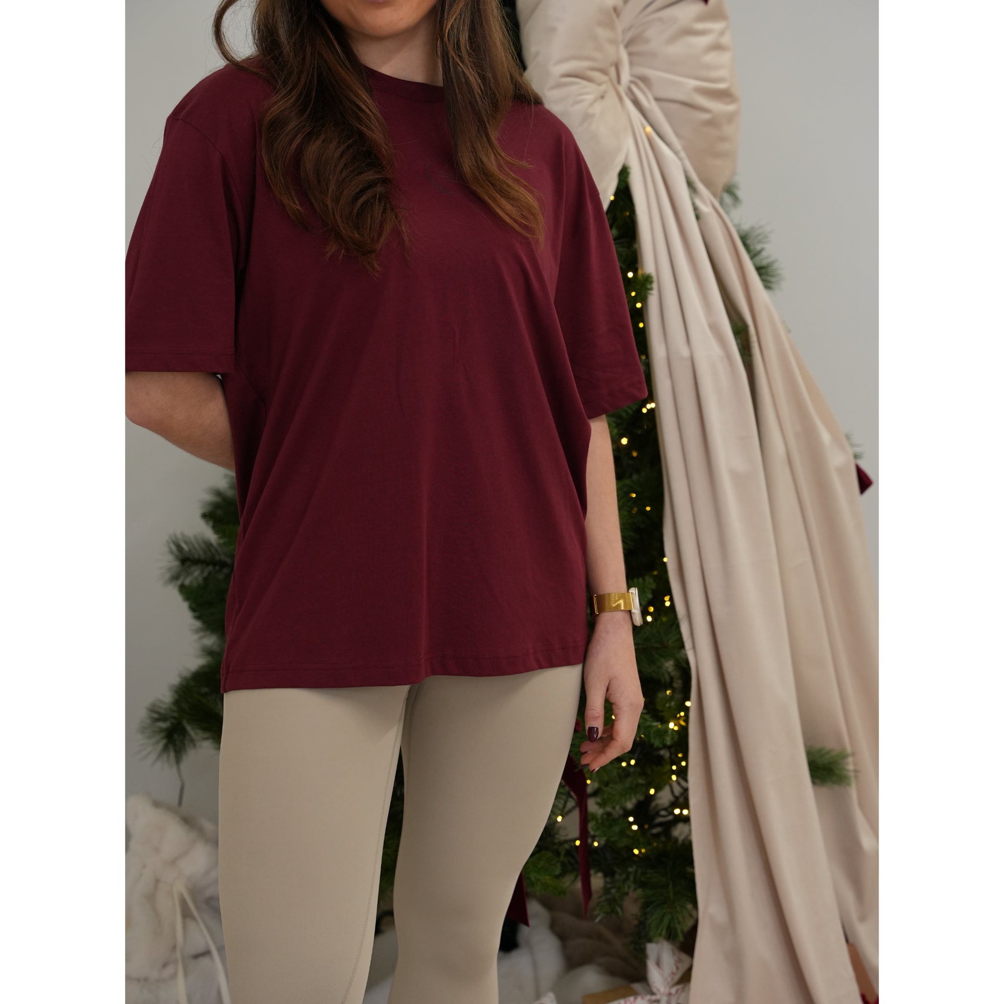 Unisex lightweight Training Tee Burgundy