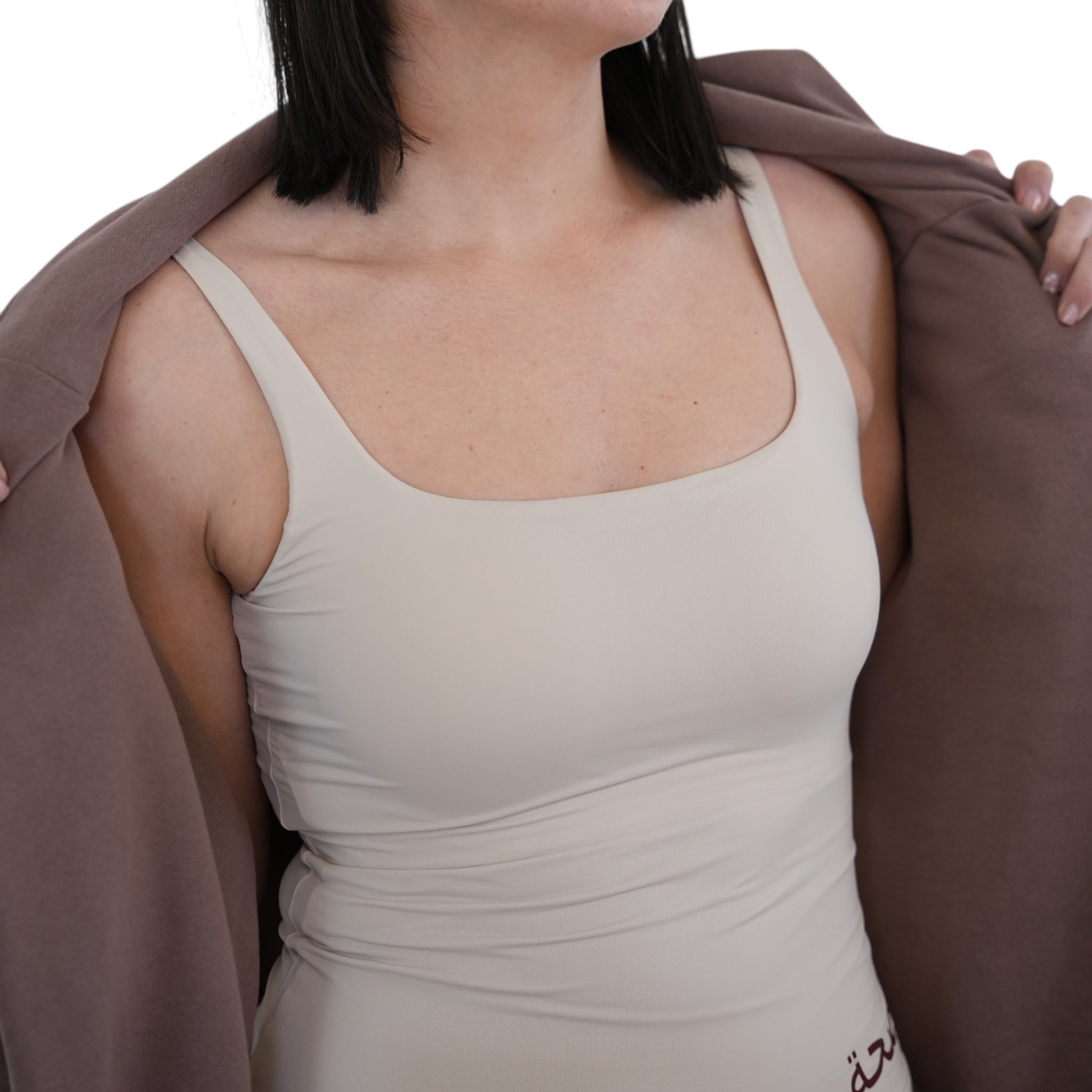 Ladies Luxe Vest Top Sand