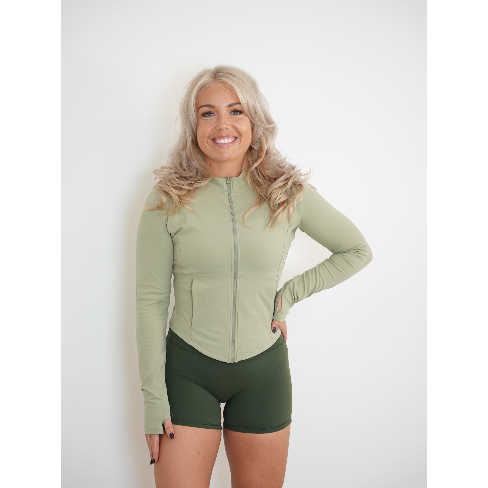 Ladies' Soft Sports Zip-Up Jacket - Eucalyptus Green
