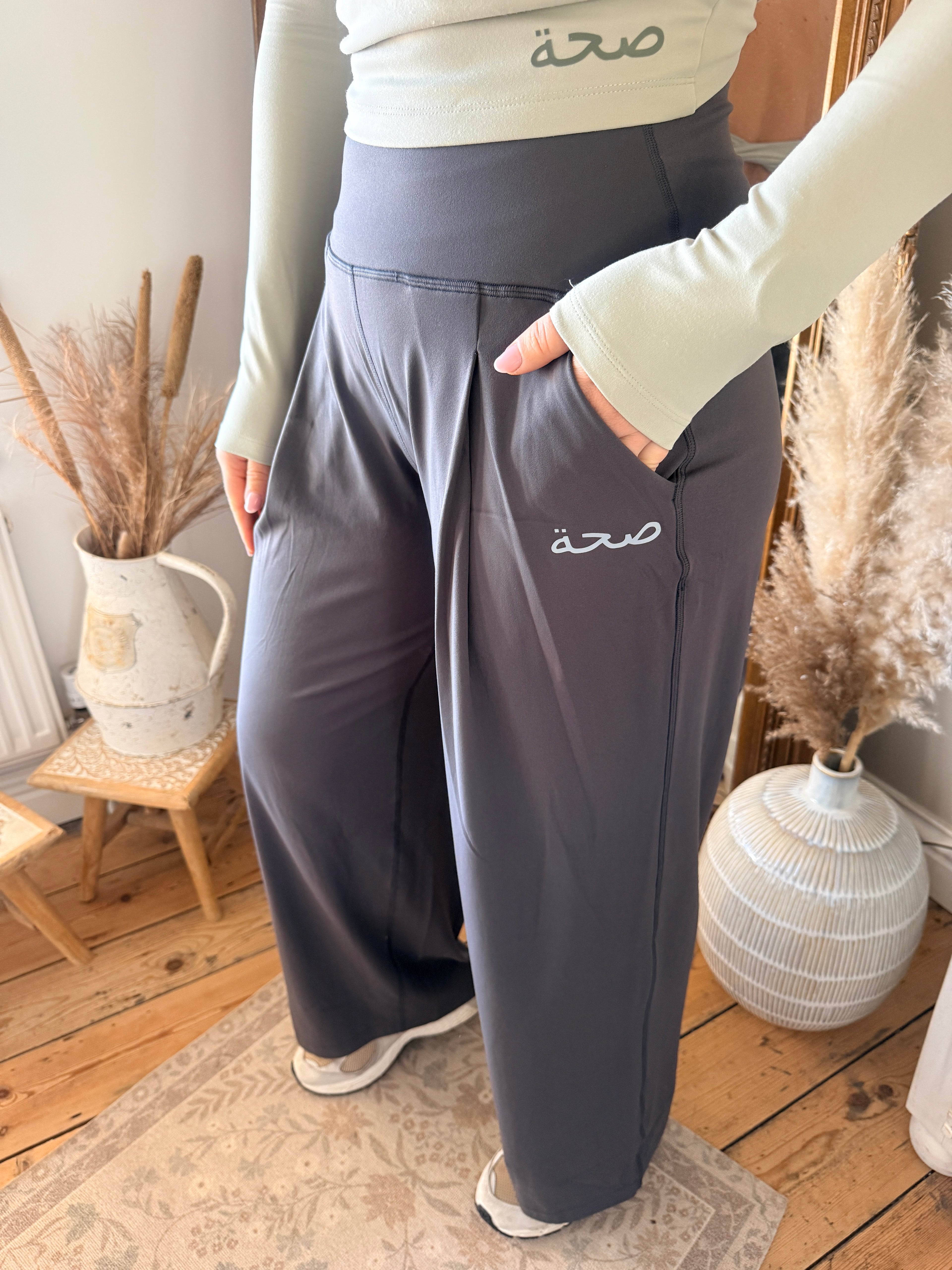 Palazzo Pants Charcoal