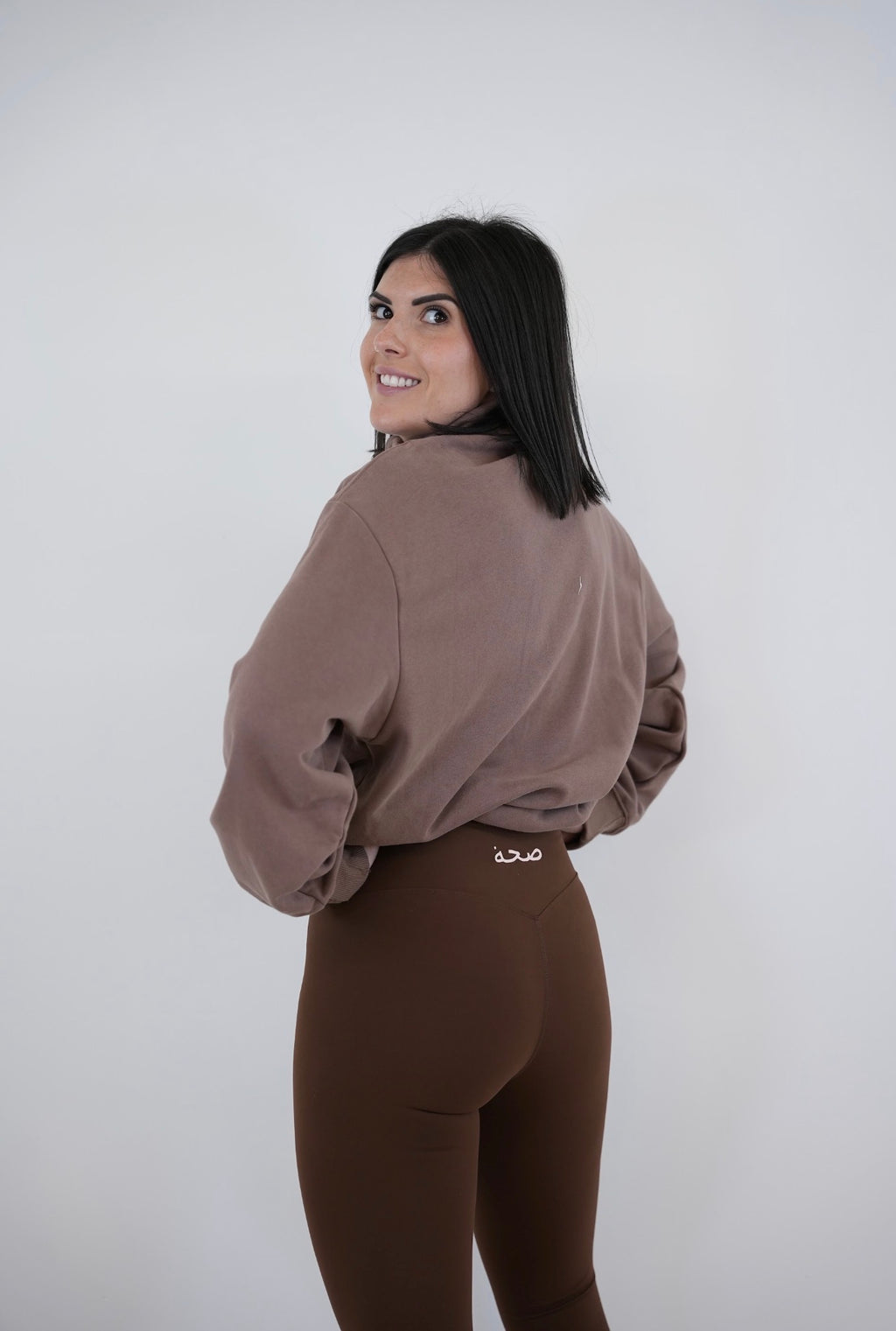 Unisex Washed Brown Relaxed 1/4 Zip