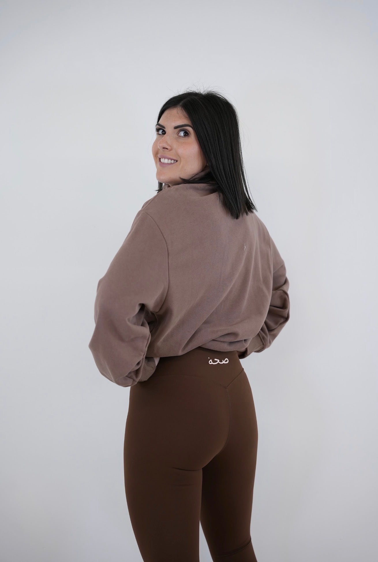 Unisex Washed Brown Relaxed 1/4 Zip