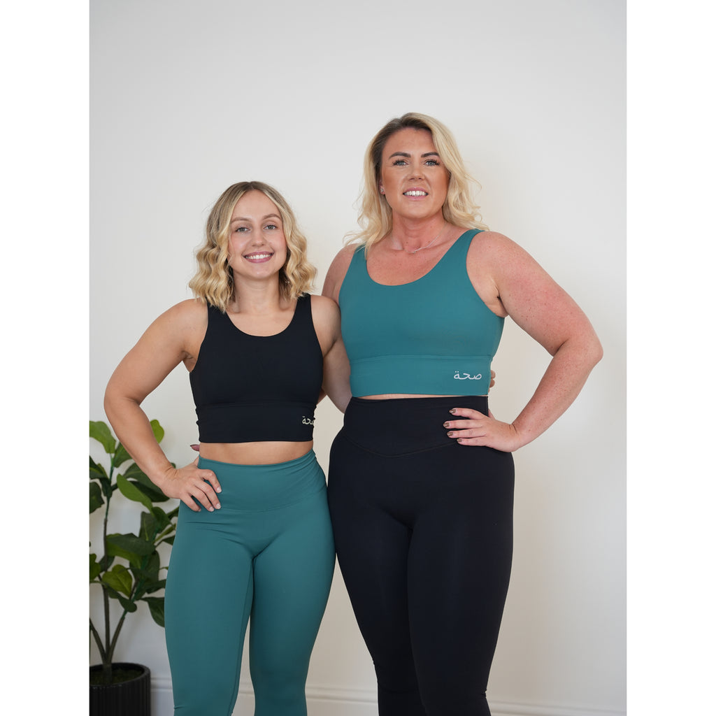 Ladies' V-Back Longline Sports Bra - Neo Teal