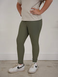 SiHHa Girls Ribbed Leggings Green