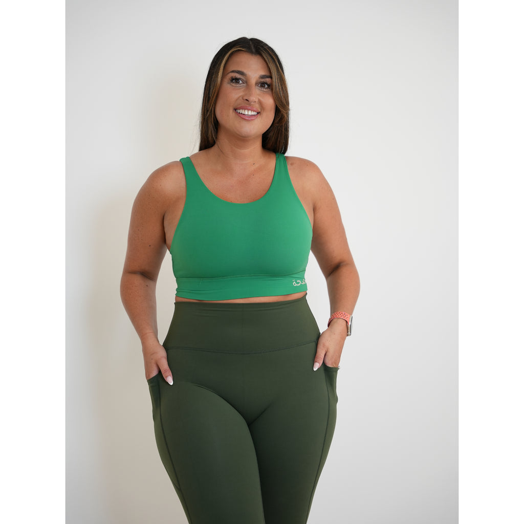Training Leggings with pockets - Pine Green