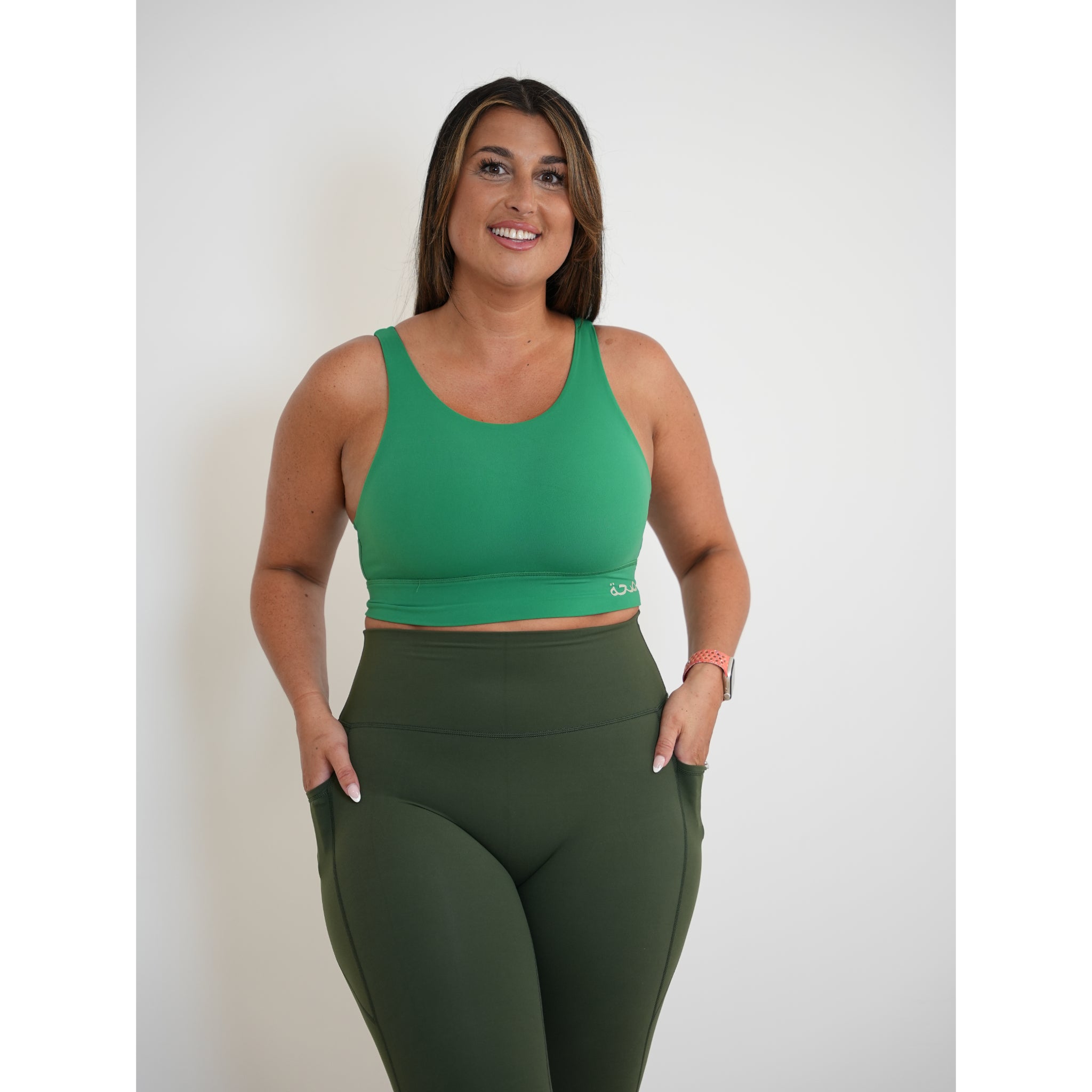 Training Leggings with pockets - Pine Green
