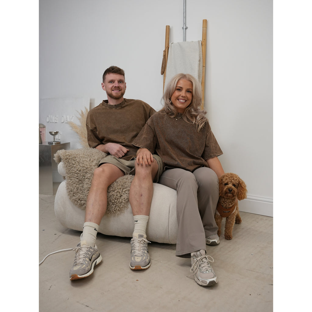 Unisex Boxxy Oversized Tee Acid Brown