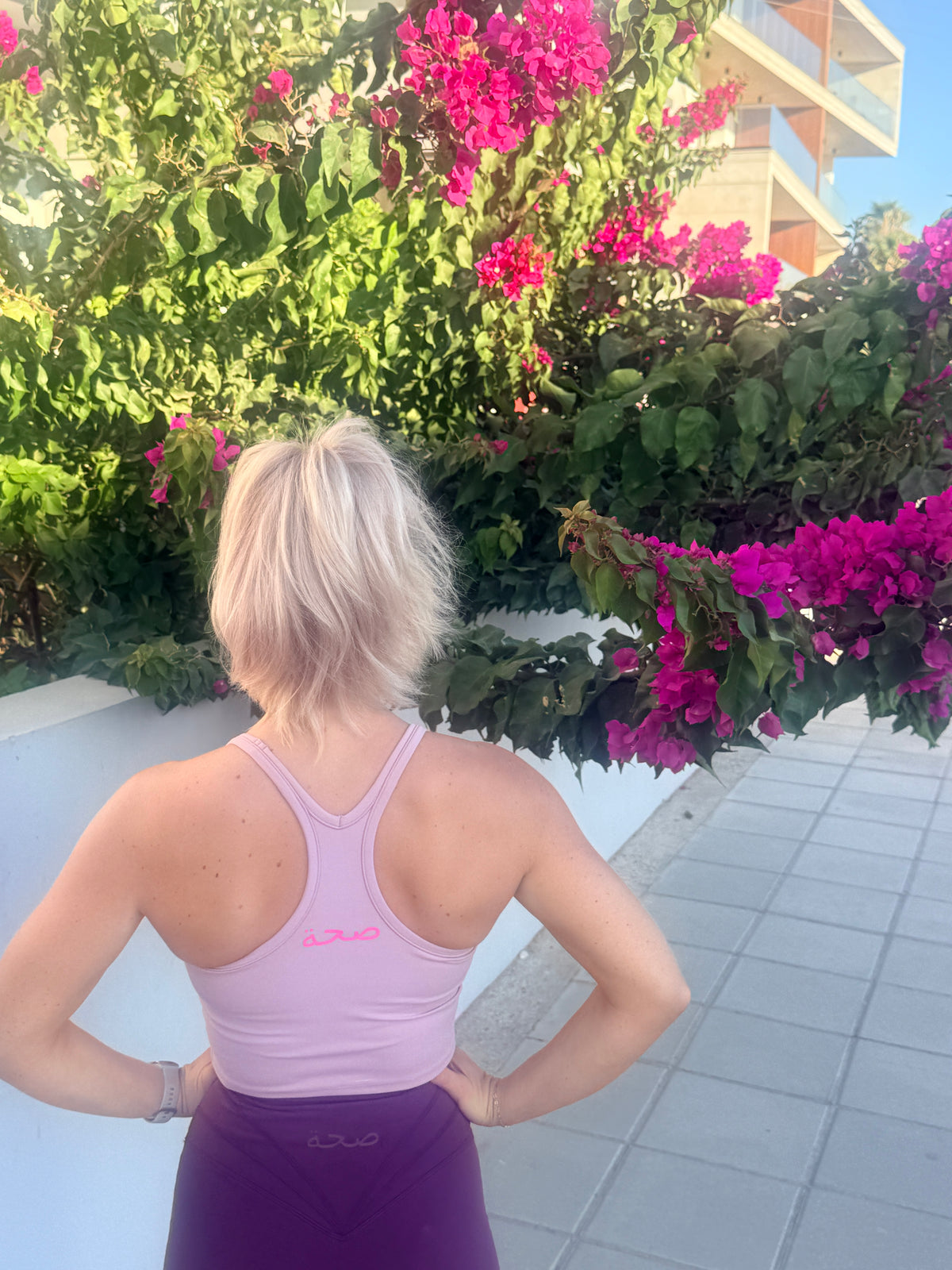 Racer Back Tank Pink