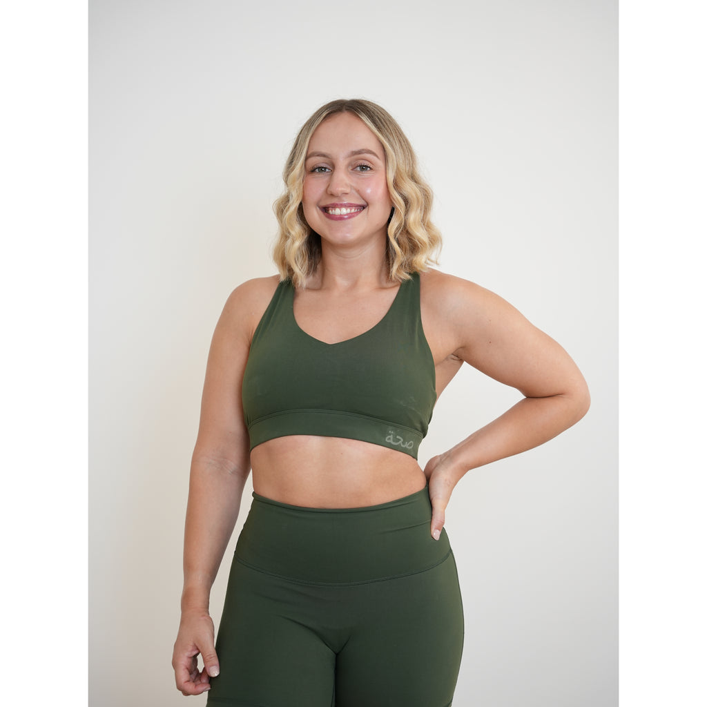 Sculpta High Waisted Shorts 4” - Pine Green