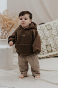 Kids' Chocolate Brown Cozy Fleece-Lined Hoodie