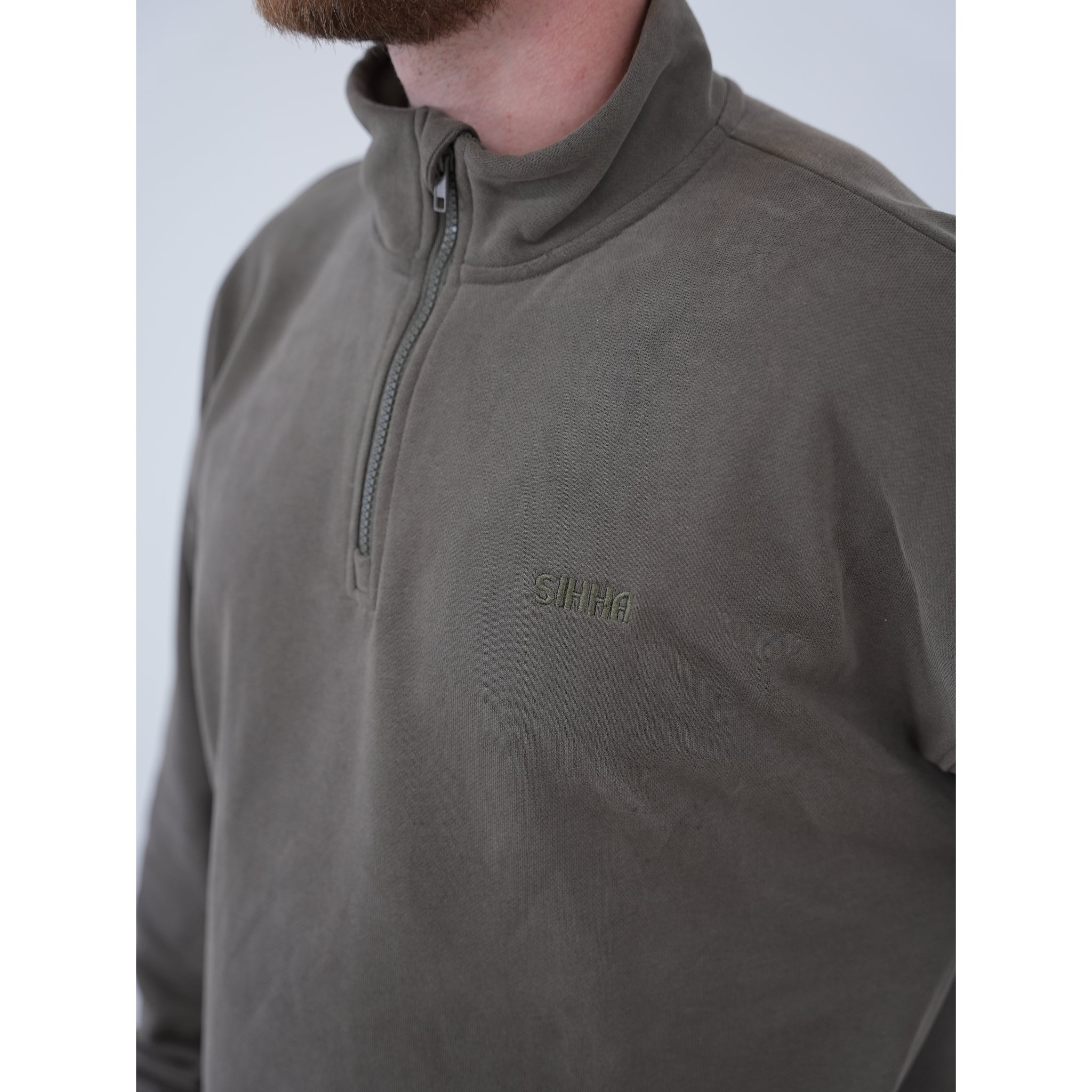 Men’s 1/4 Zip - Khaki Brown