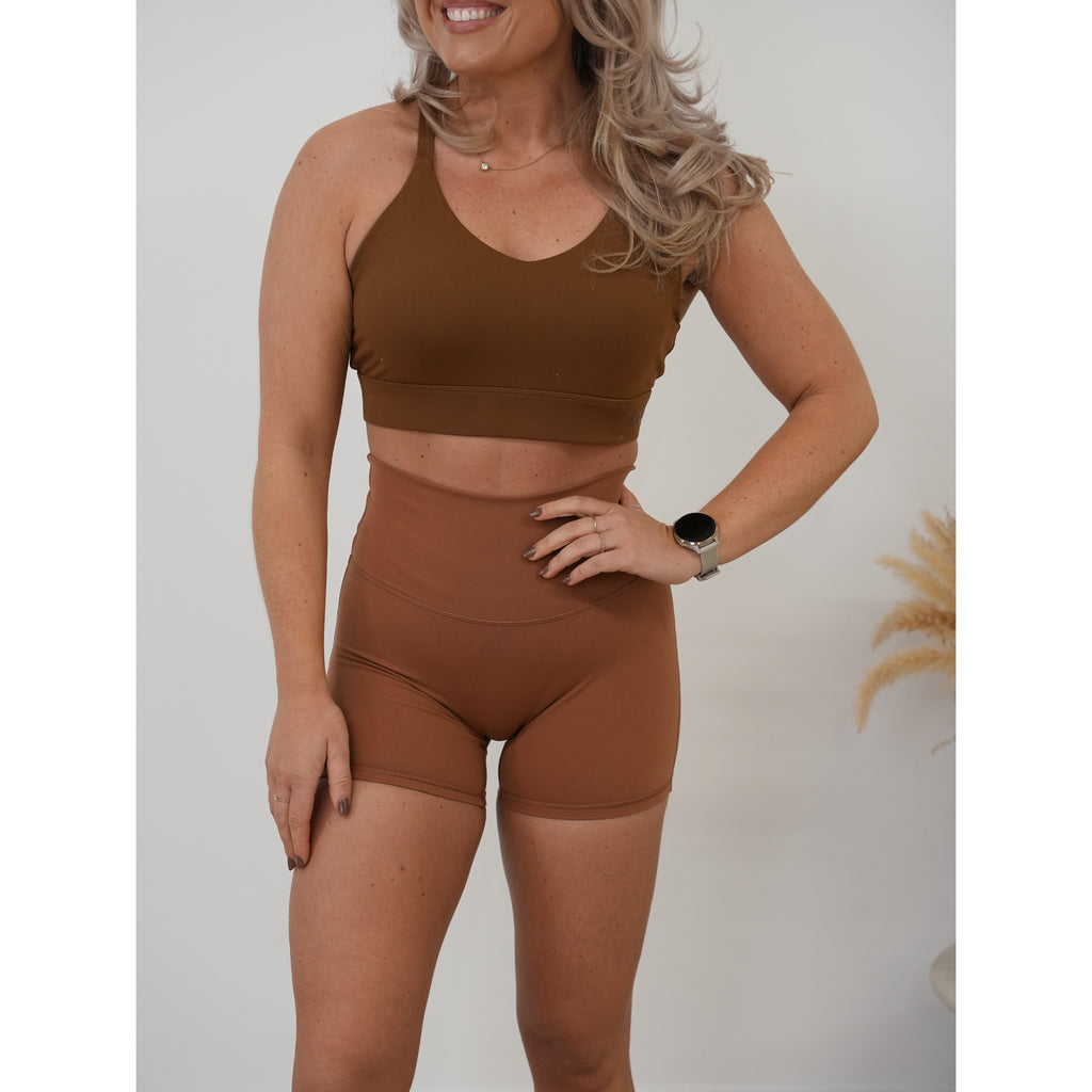 Lattice Back Bra Brown