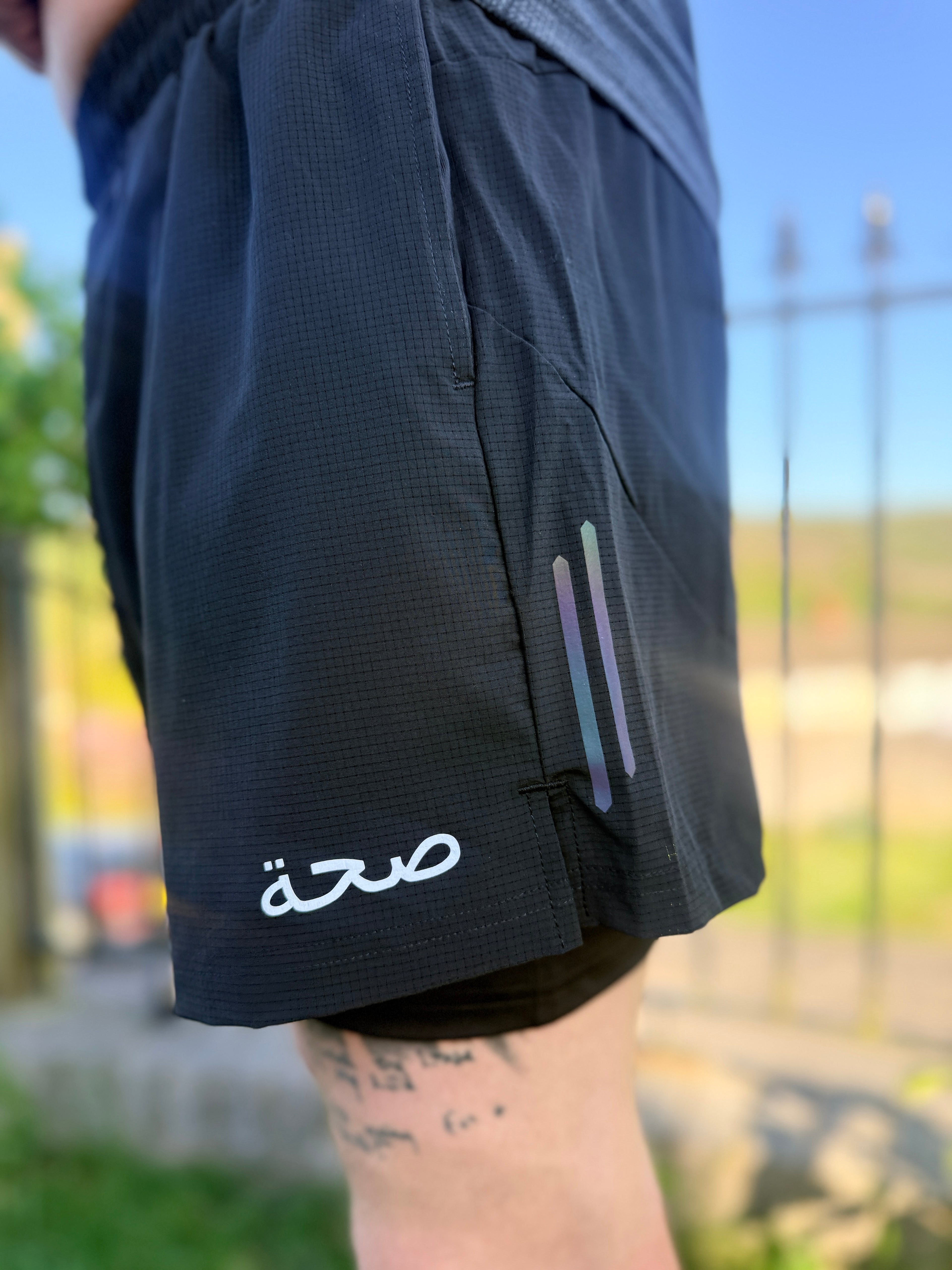 Mens Black Running Shorts