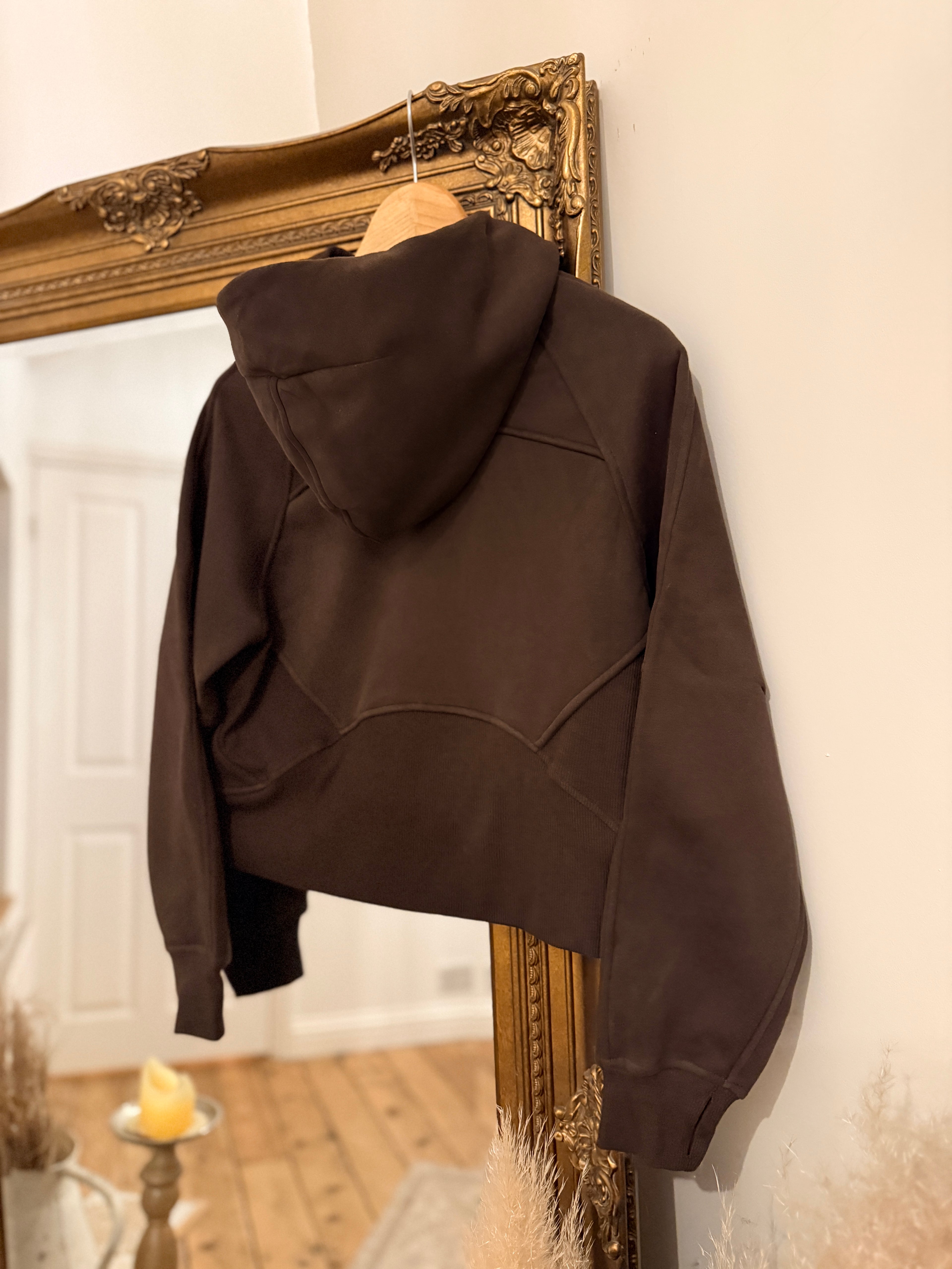 Ladies Super Soft Zip Hooded Jacket Deep Brown