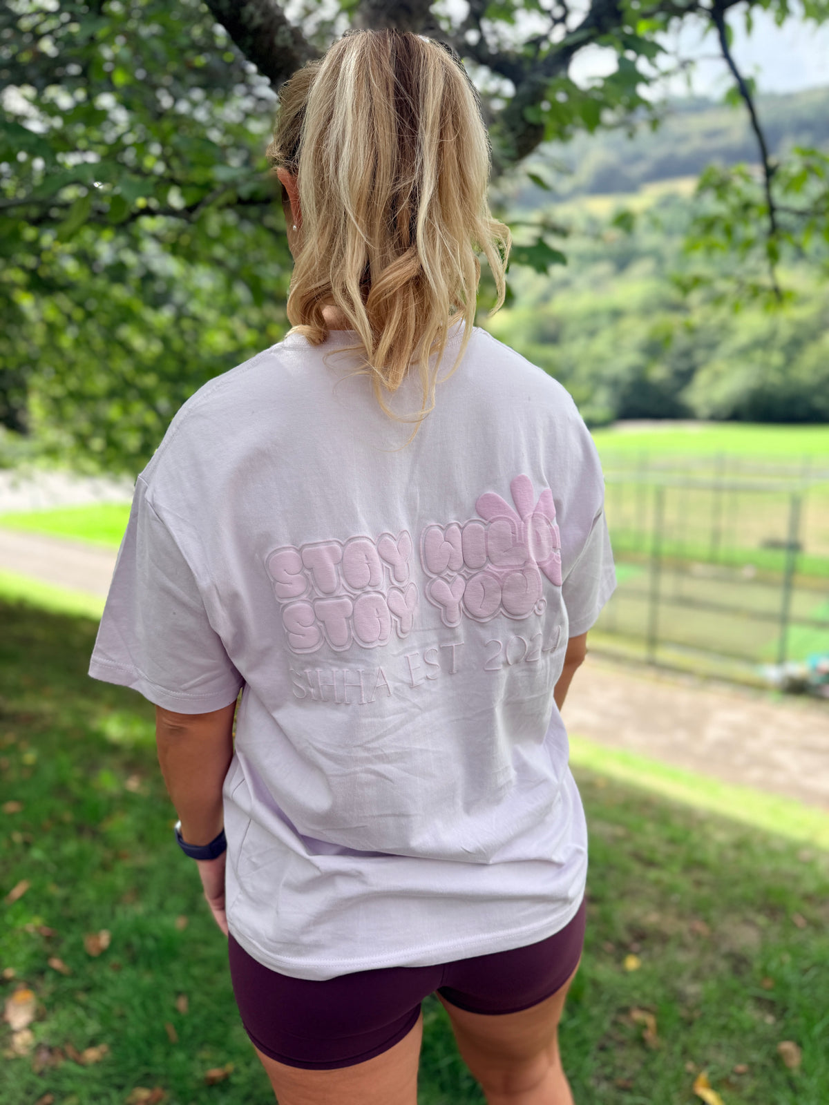 Ladies Oversized ‘Stay Wild, Stay You’ Bubble Print Tee