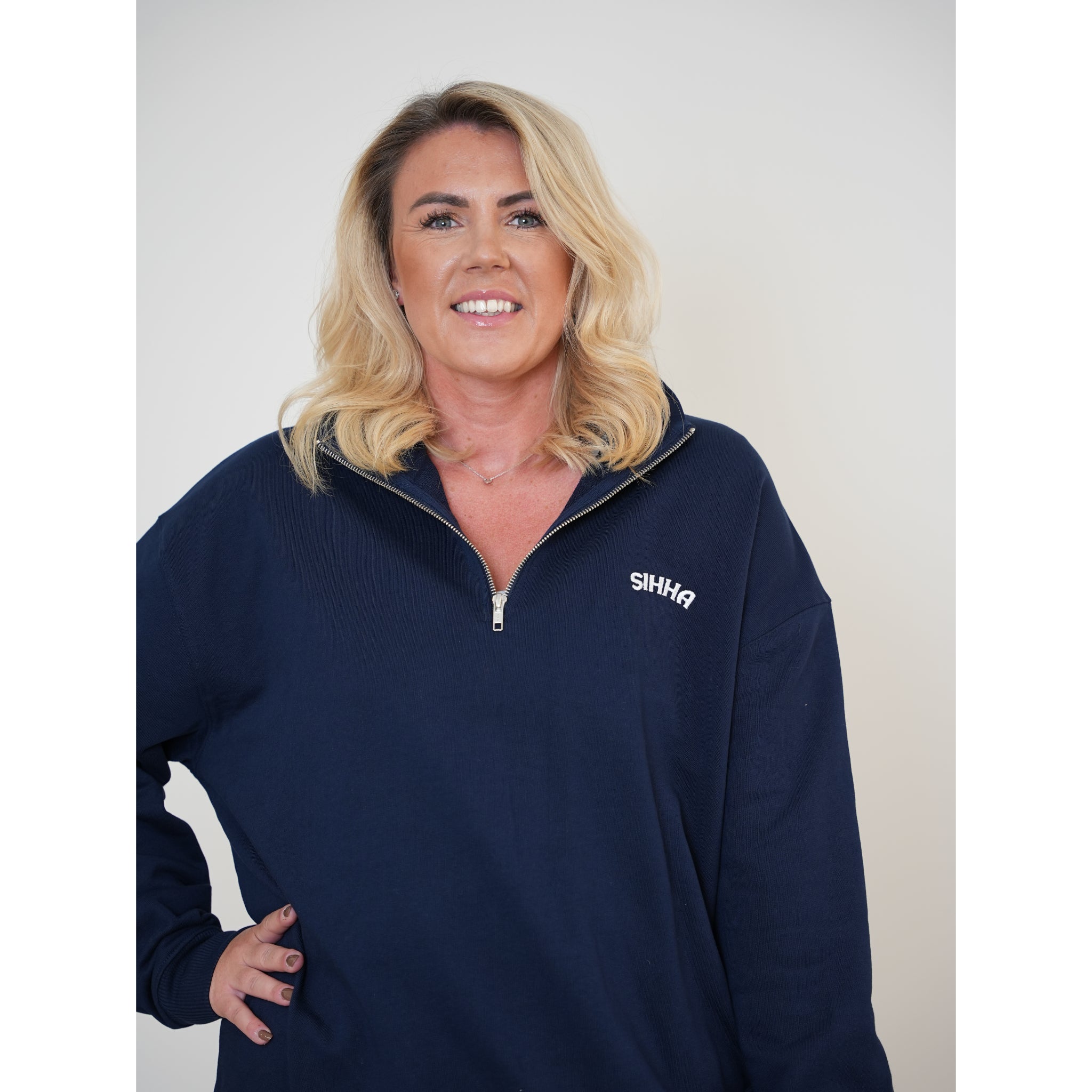 Unisex Heavy Weight 1/4 Zip - Navy