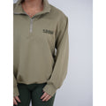 Unisex Moss Green Relaxed 1/4 Zip