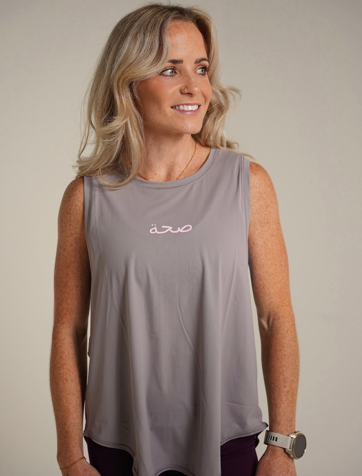Ladies Flowing Tank Lavender