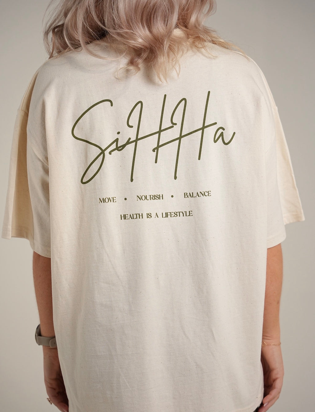 SiHHa Move, Nourish, Balance Oversized Tee