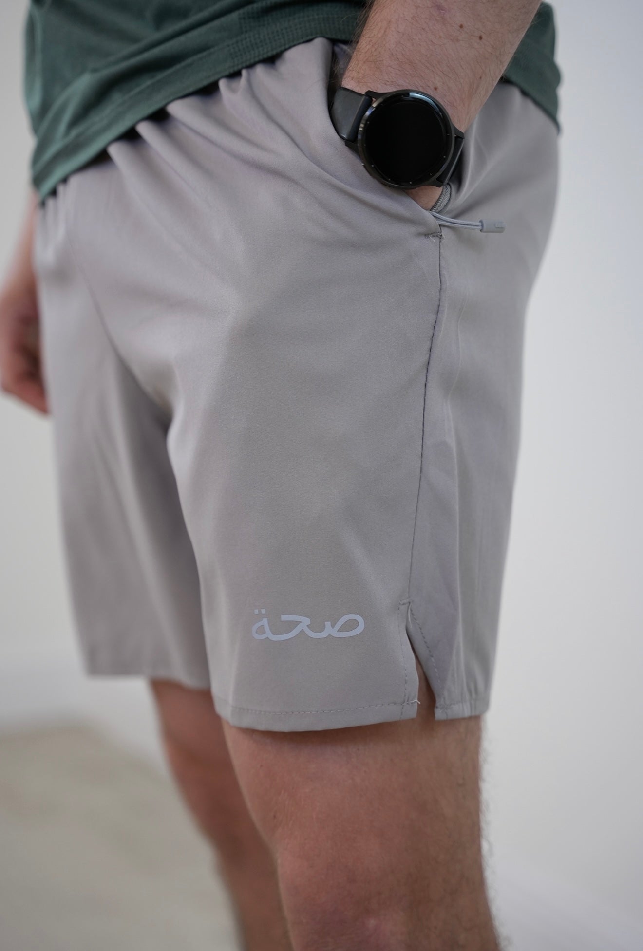 Men's Grey Longline Training Shorts