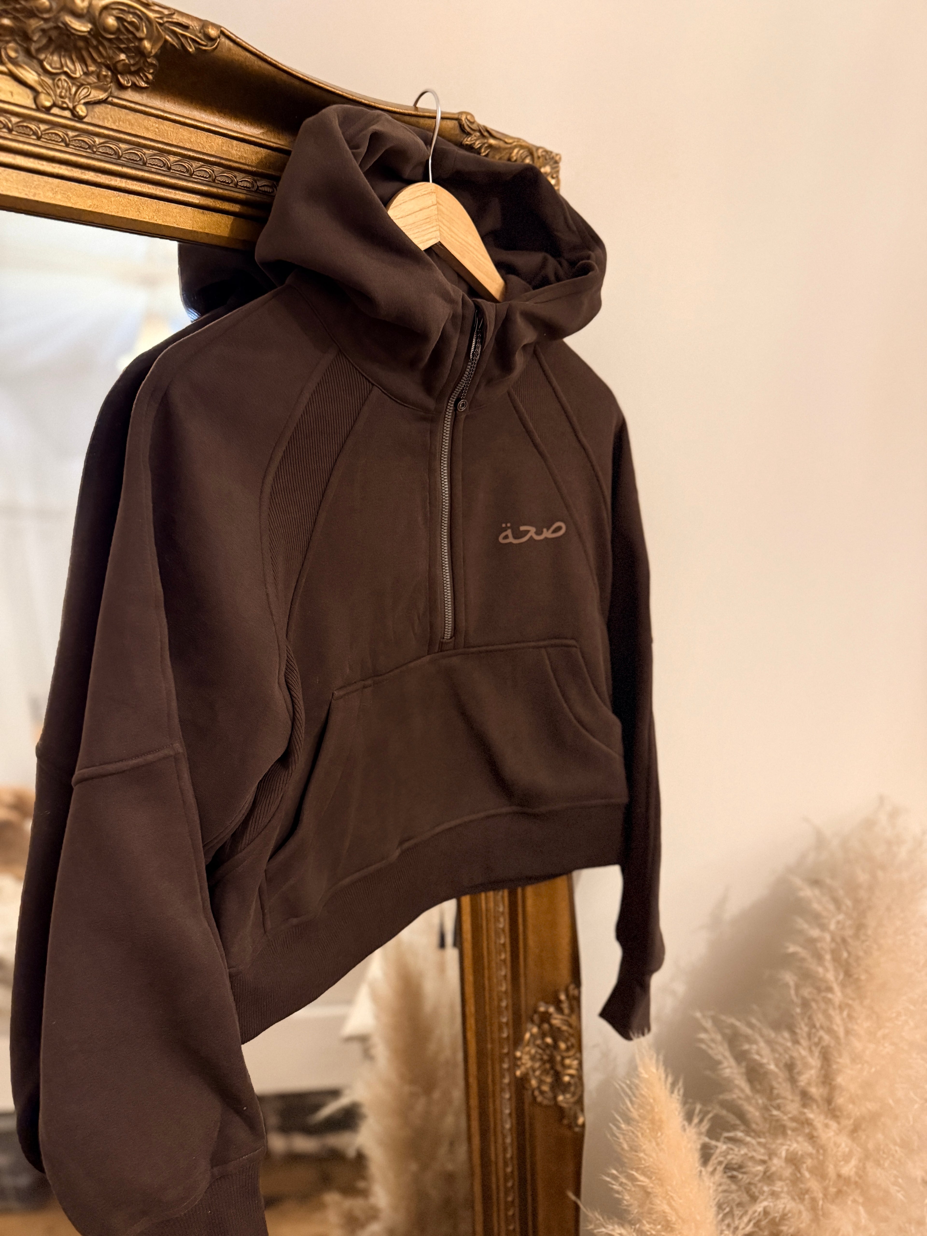 Ladies Super Soft Zip Hooded Jacket Deep Brown