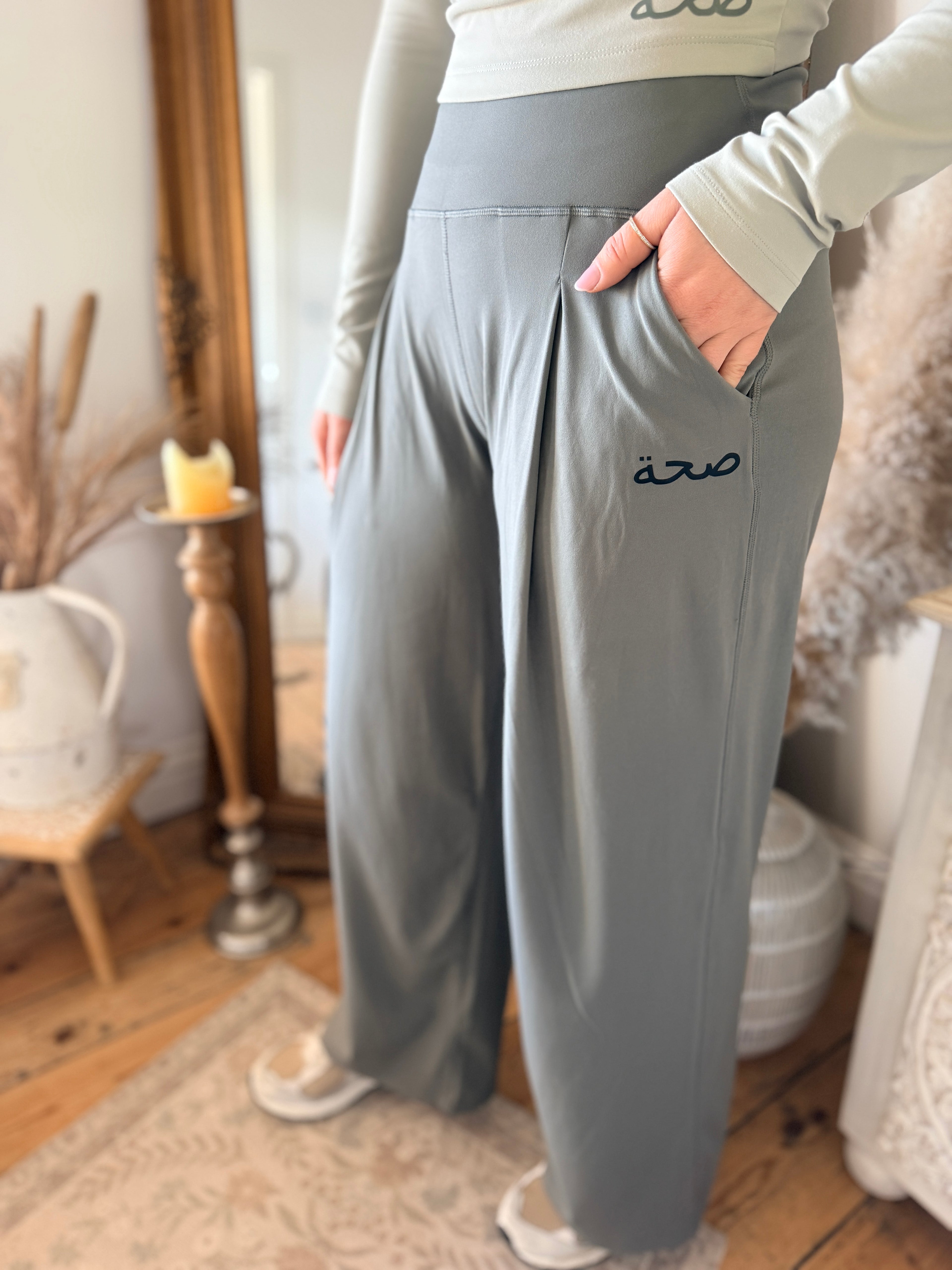 Palazzo Pants Dusty Green