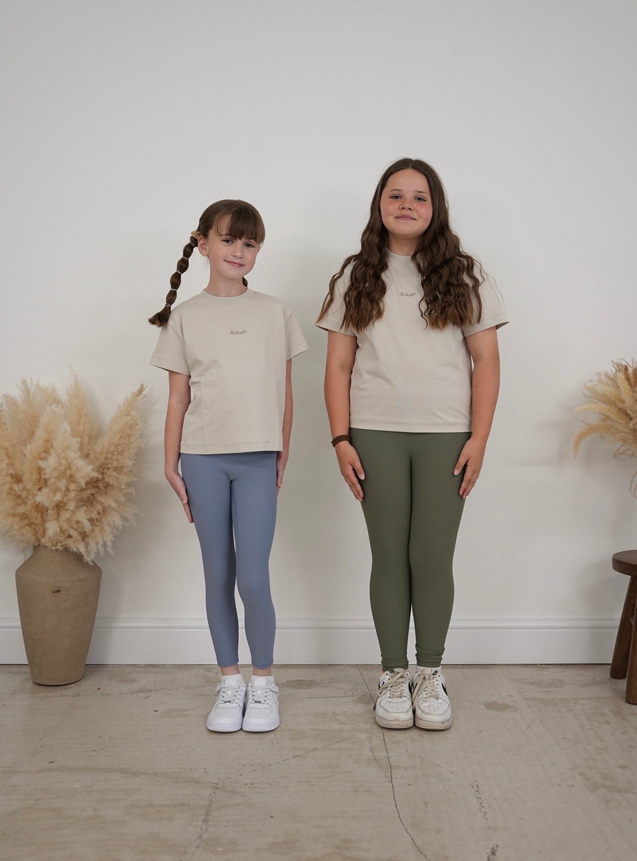 SiHHa Girls Ribbed Leggings Green