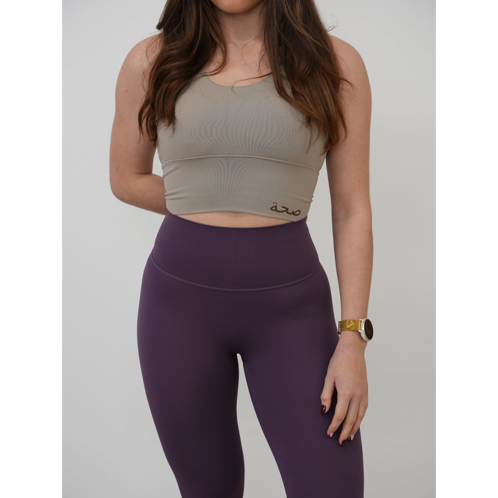 Longline Crossback Sports Bra - Gravel