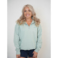 Unisex Heavy Weight 1/4 Zip - Aqua Mist