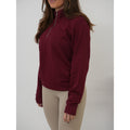 Ladies Fleece lined 1/4 Zip Burgundy