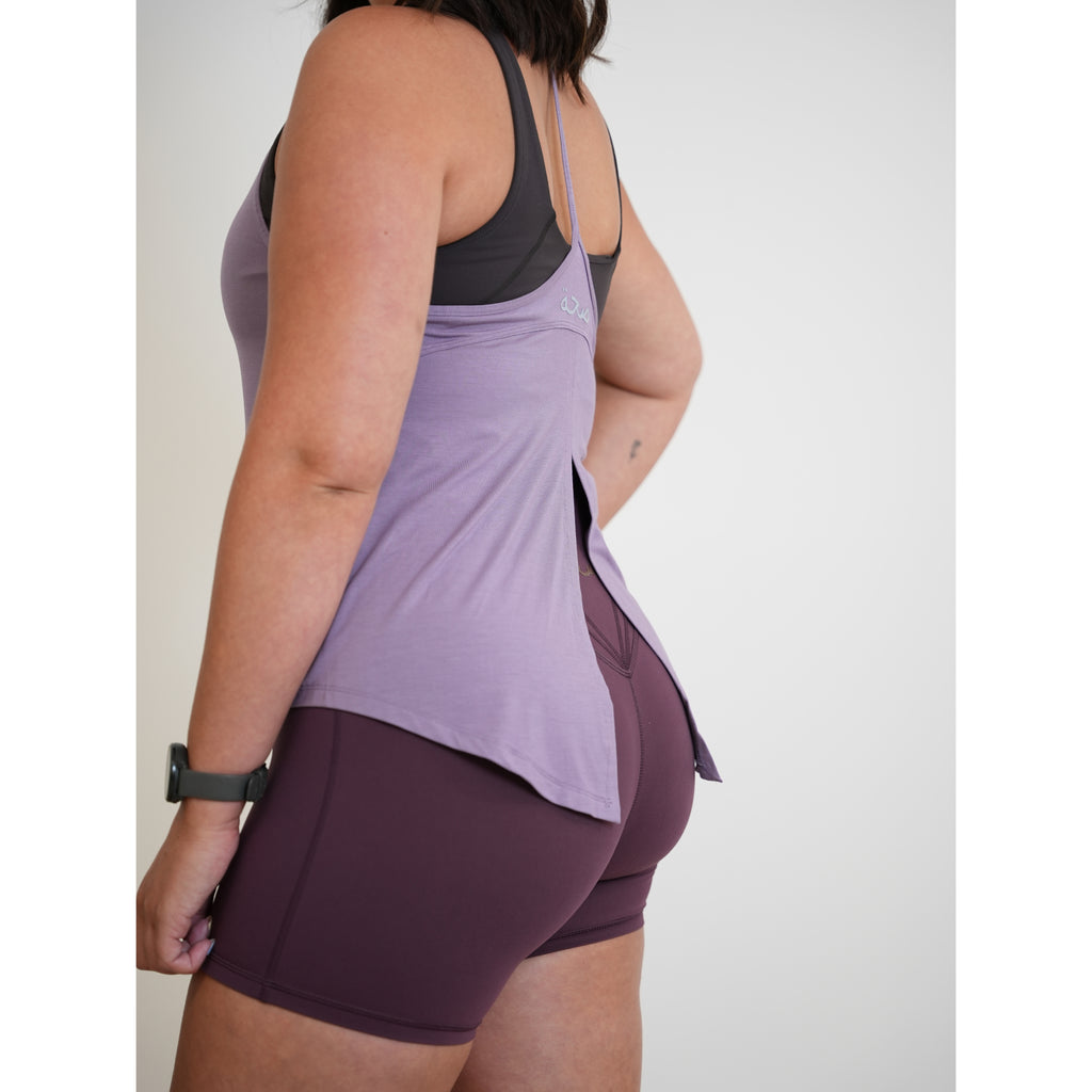 Sculpta High Waisted Shorts 4” - Deep Plum