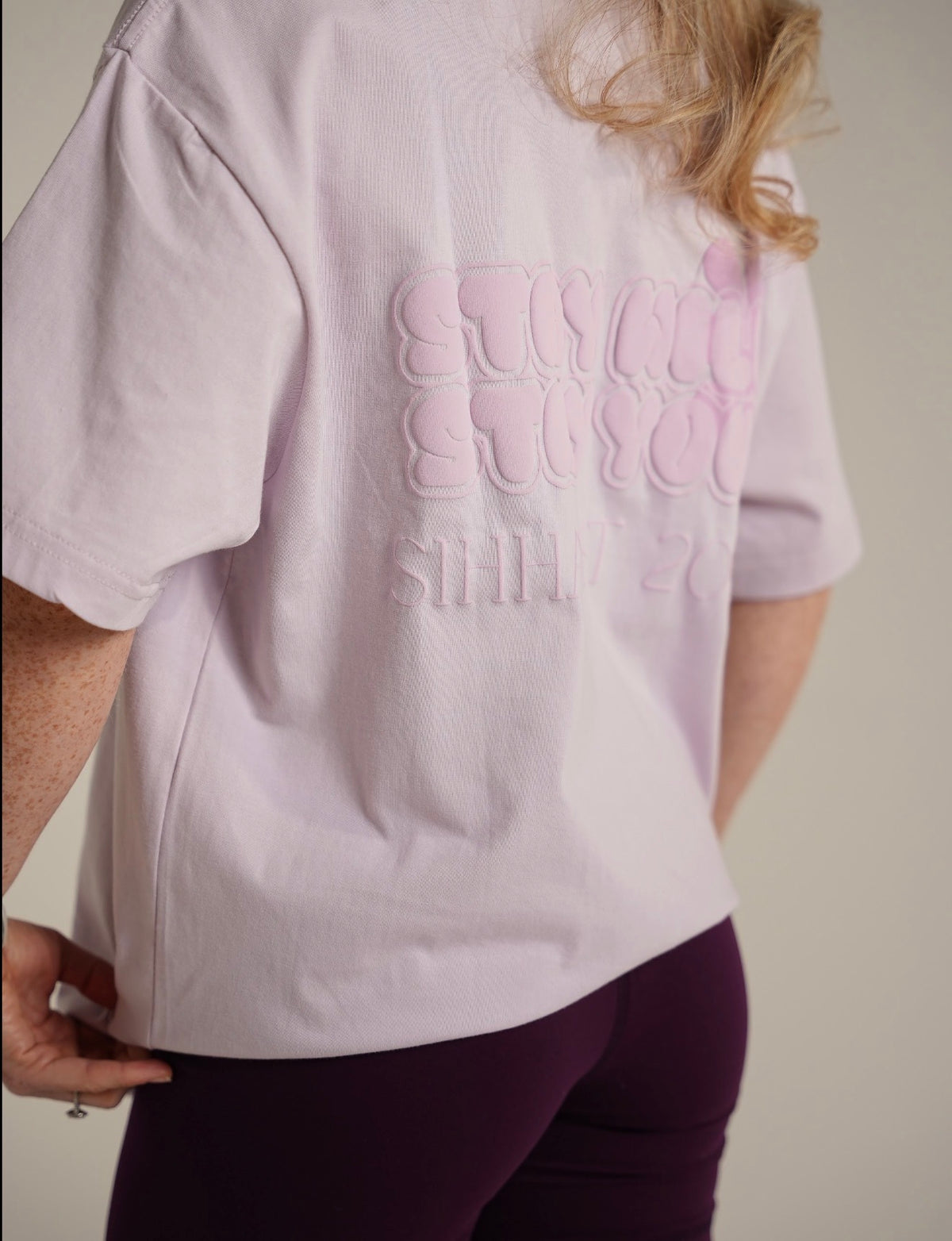 Ladies Oversized ‘Stay Wild, Stay You’ Bubble Print Tee