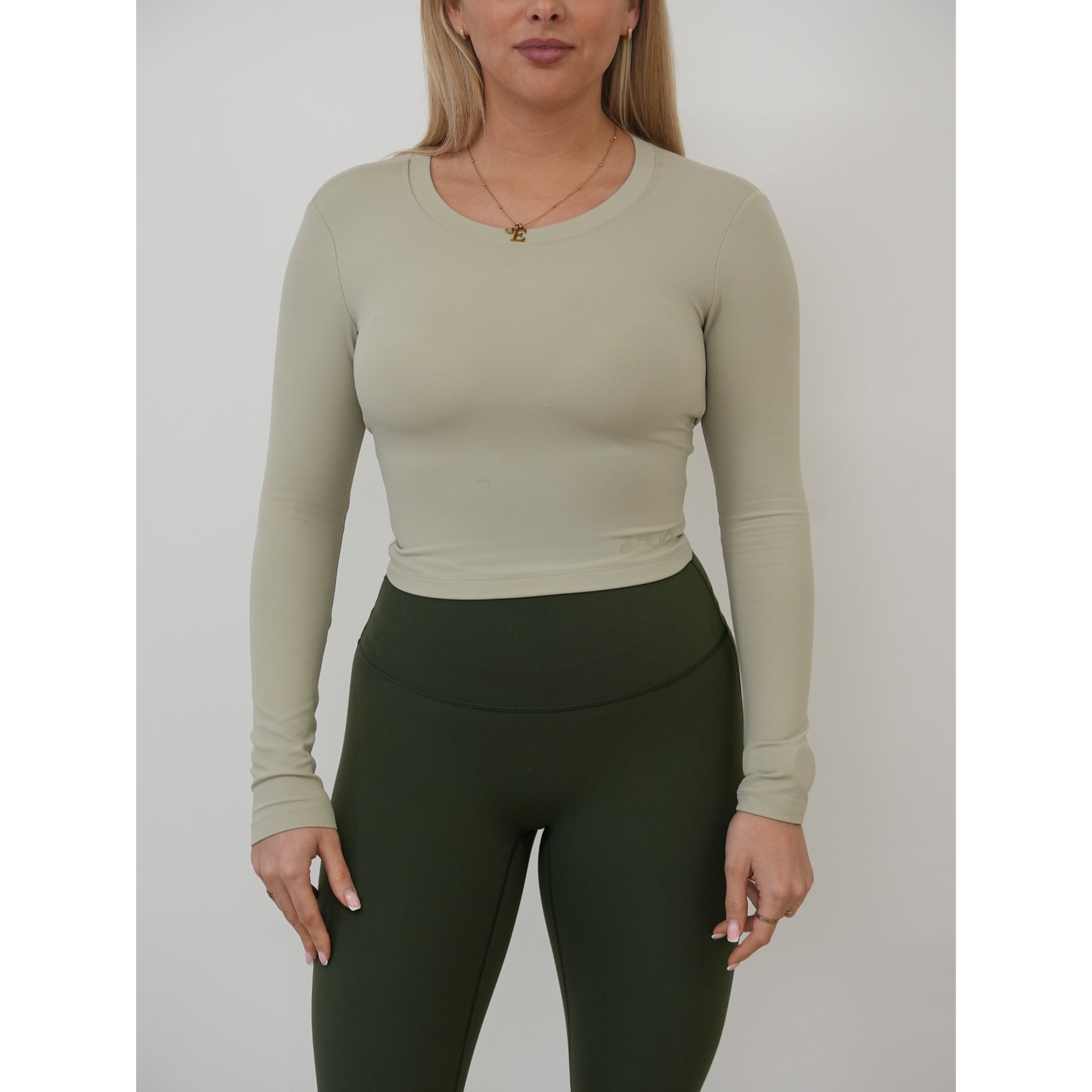 Open Back Long Sleeve Green