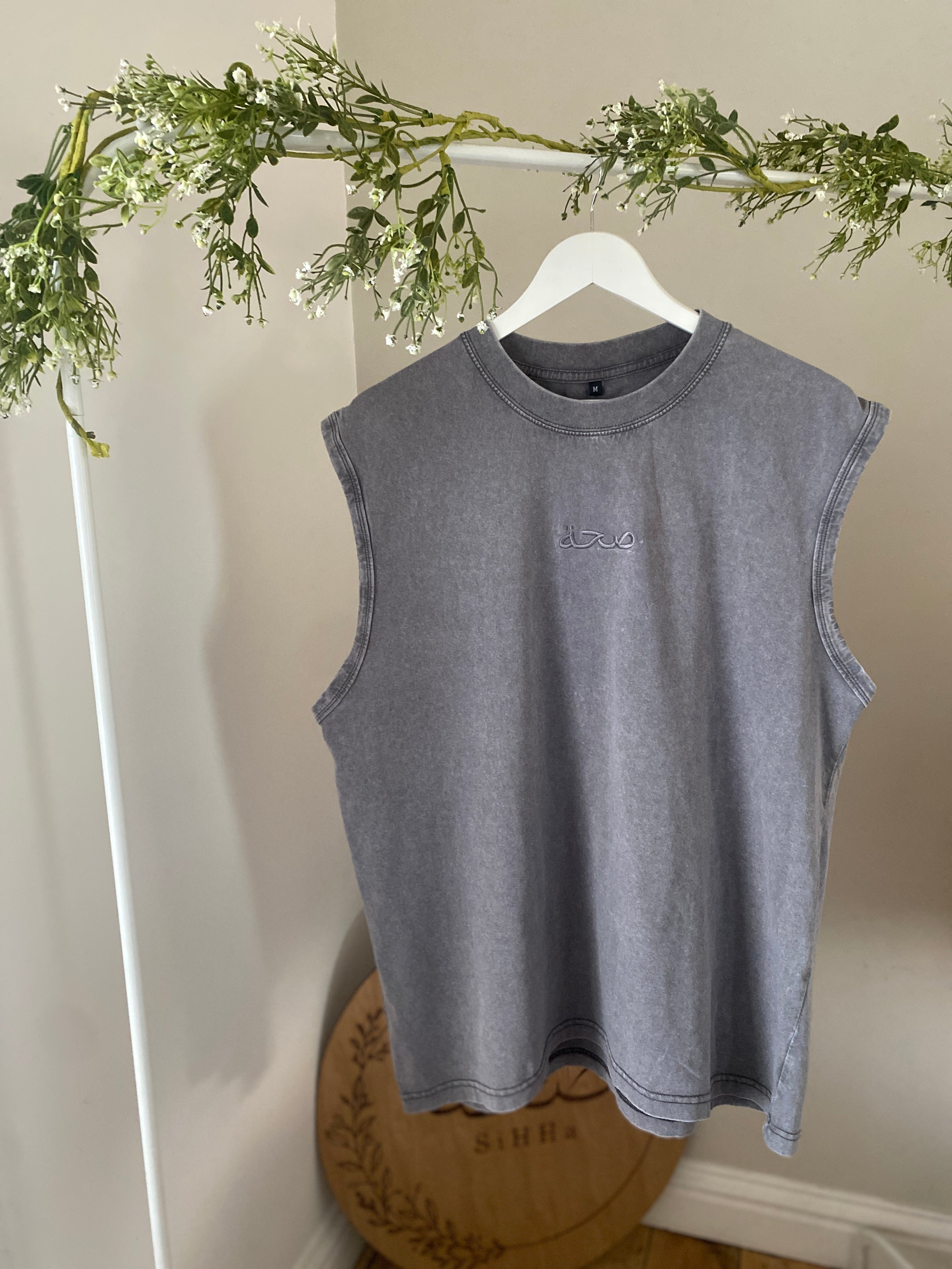 Men's Oversized Acid Wash Vest