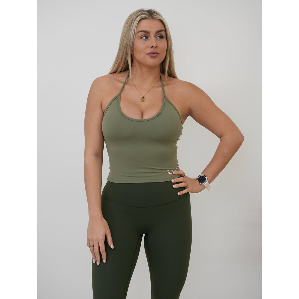 Tie Halter Top Green