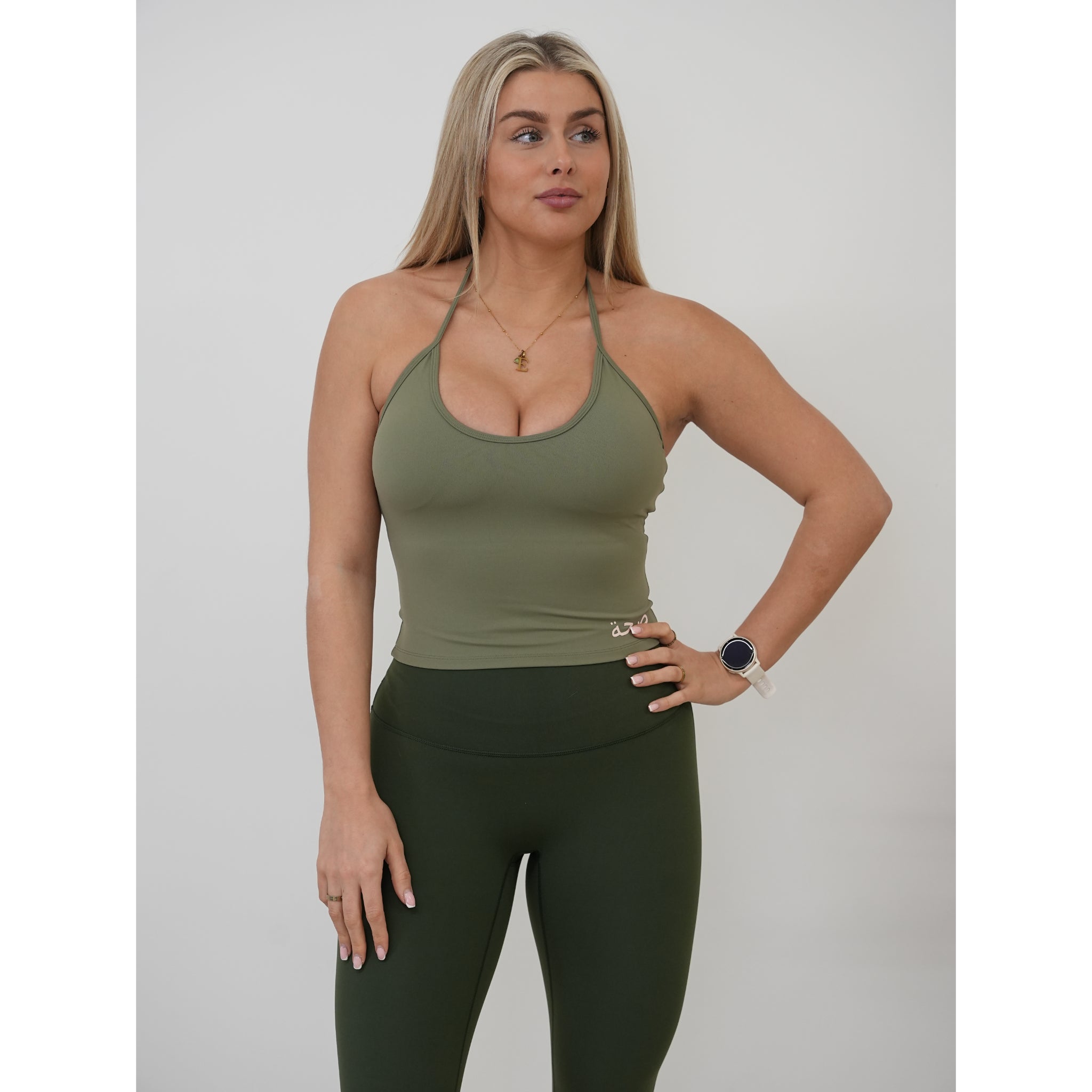 Tie Halter Top Green