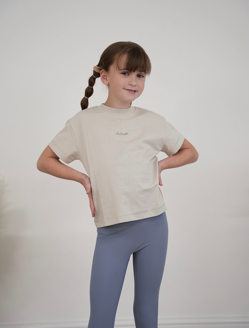 SiHHa Girls Ribbed Leggings Blue