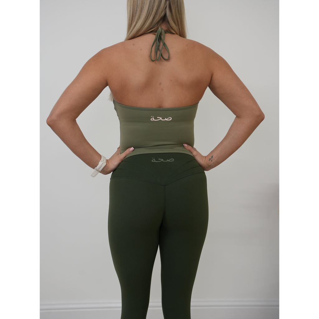 Tie Halter Top Green