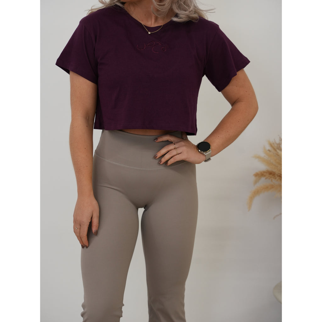 Ladies Crop Tee Mulberry