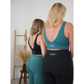 Ladies' V-Back Longline Sports Bra - Neo Teal
