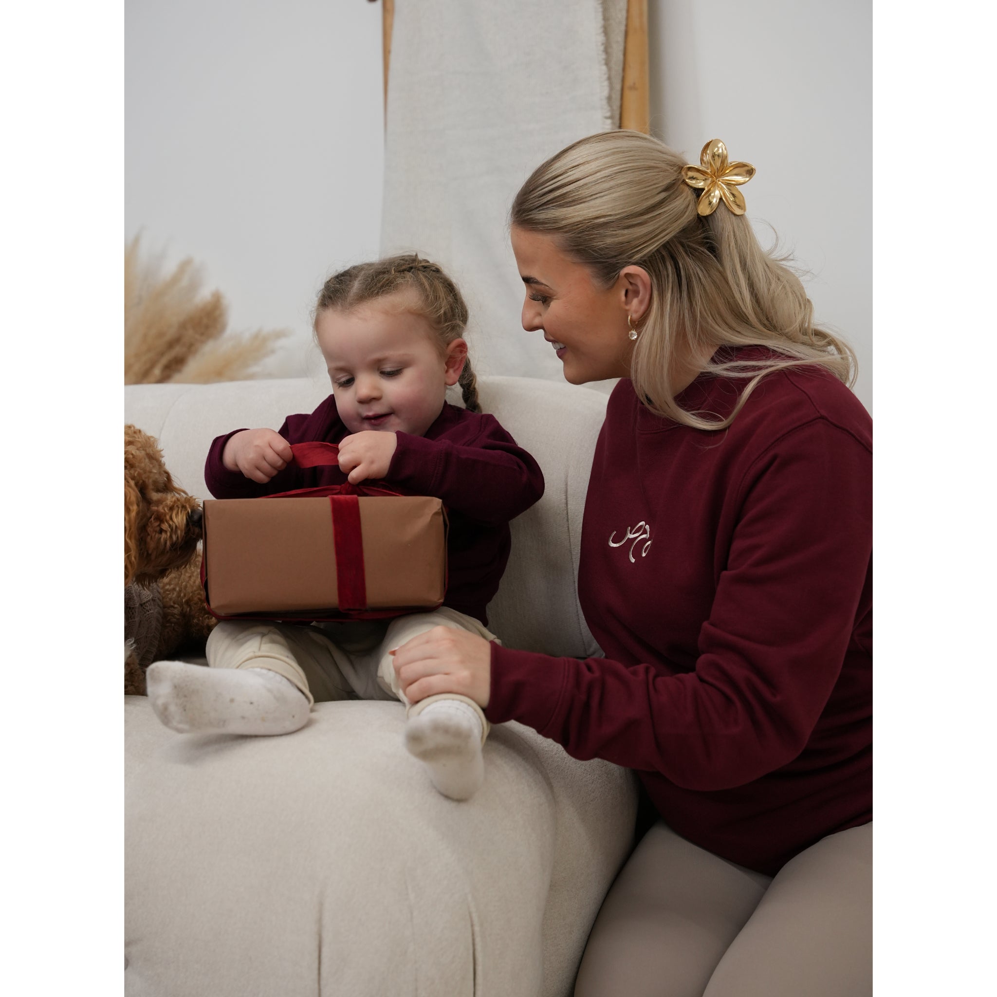 Unisex Oversized Burgundy Sweatshirt
