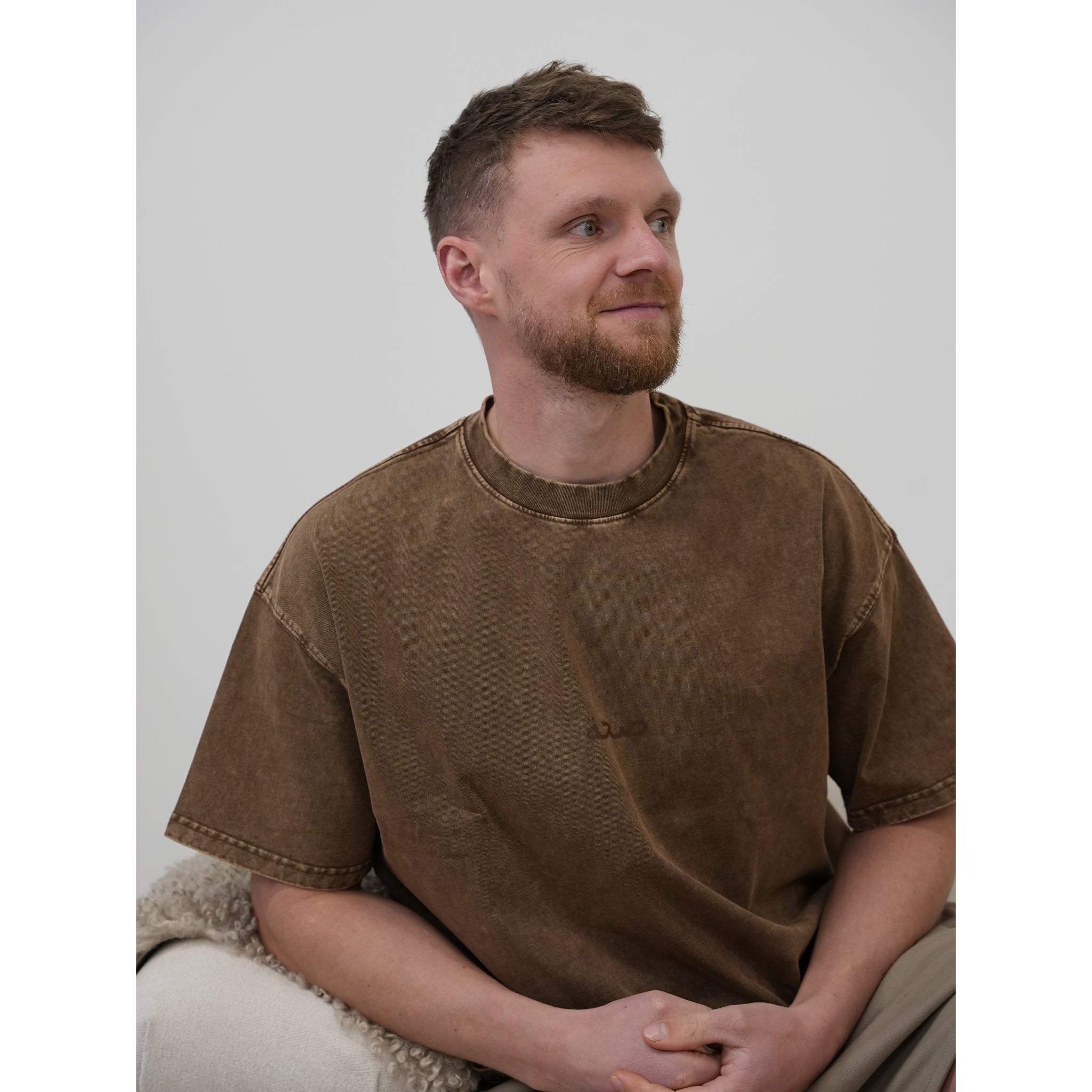 Unisex Boxxy Oversized Tee Acid Brown