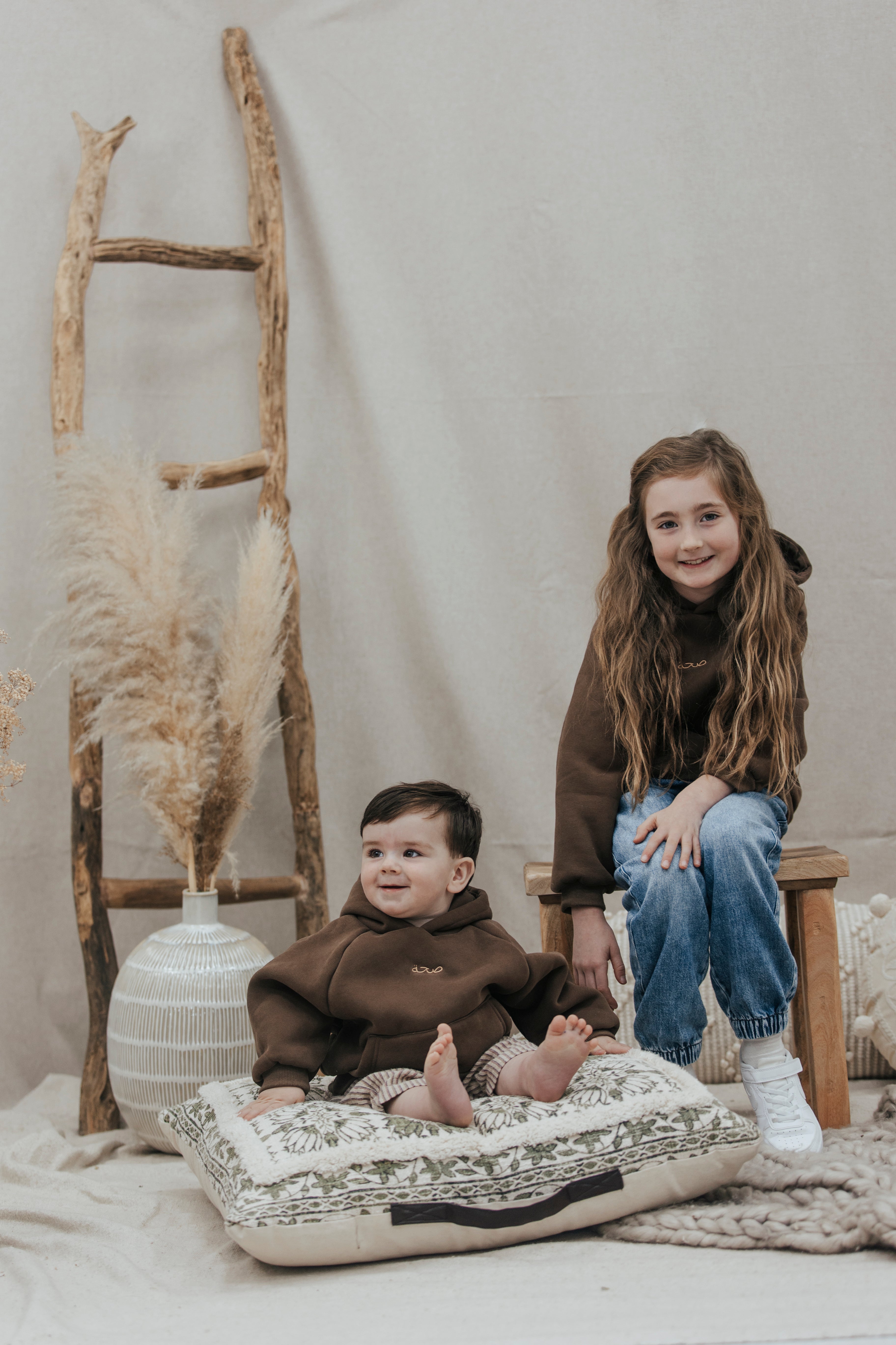 Kids' Chocolate Brown Cozy Fleece-Lined Hoodie