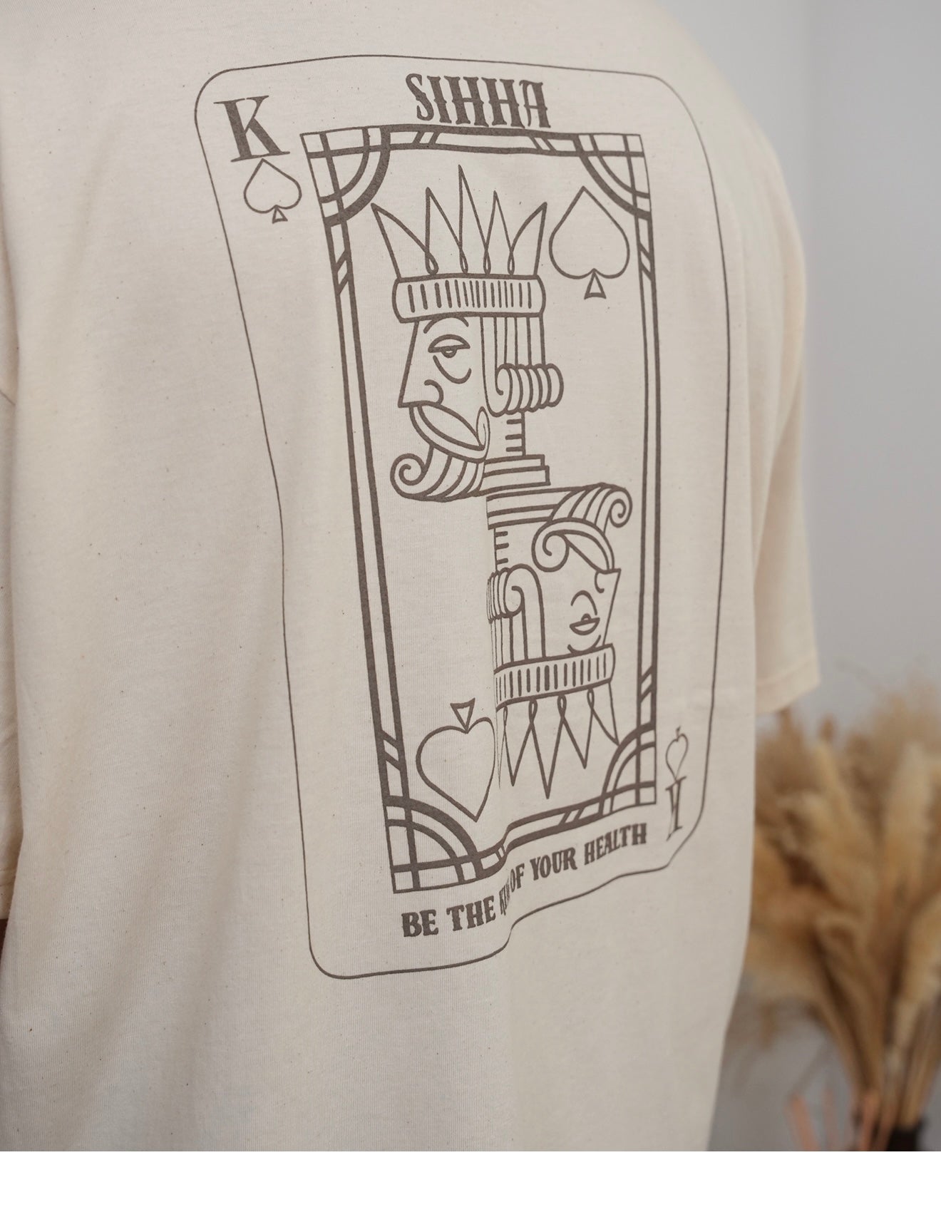 “Be the King of your Health” Graphic Tee - Natural