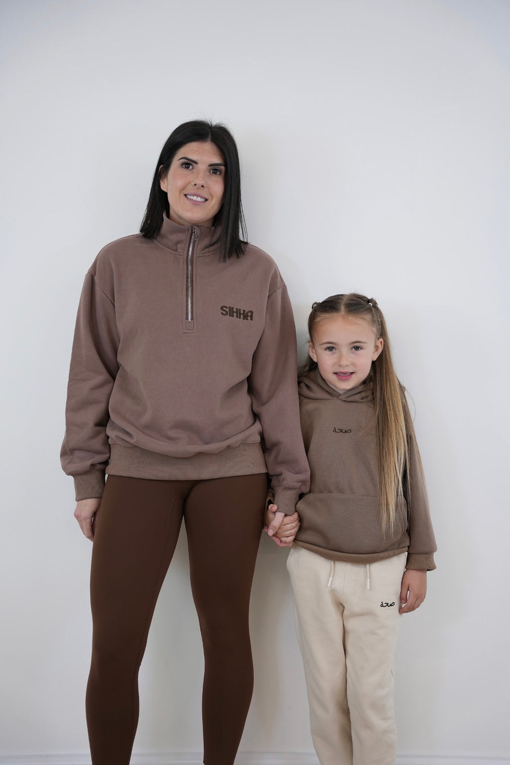 Unisex Washed Brown Relaxed 1/4 Zip