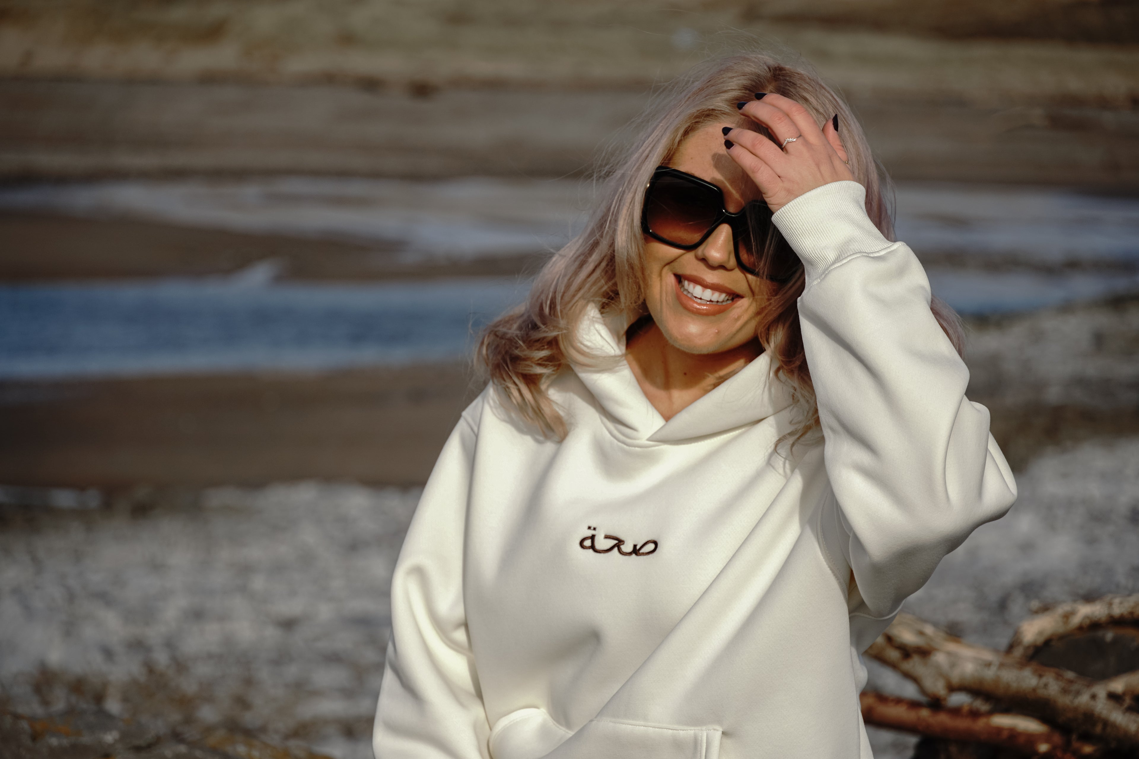 Cosy Cloud Oversized Hoodie - Baby Powder