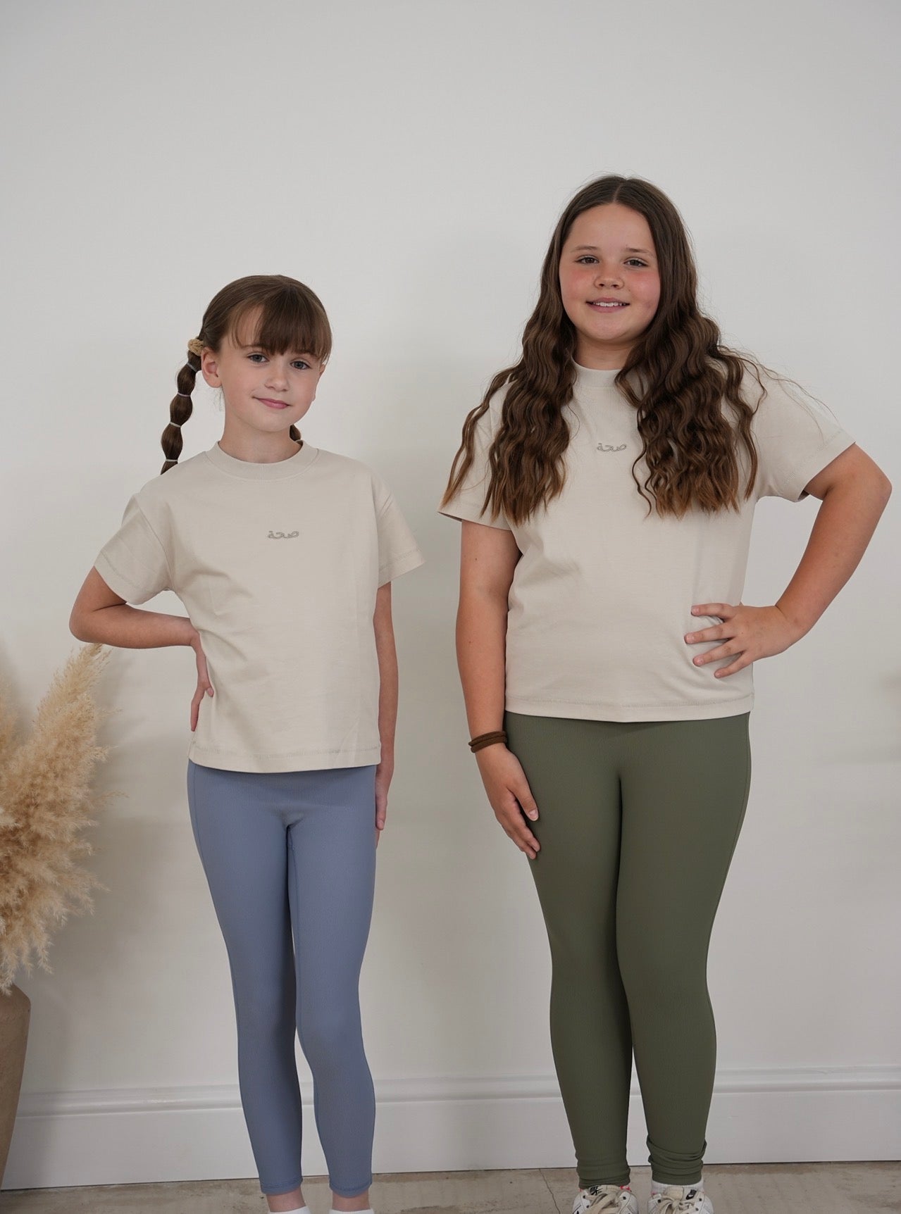 SiHHa Girls Ribbed Leggings Green