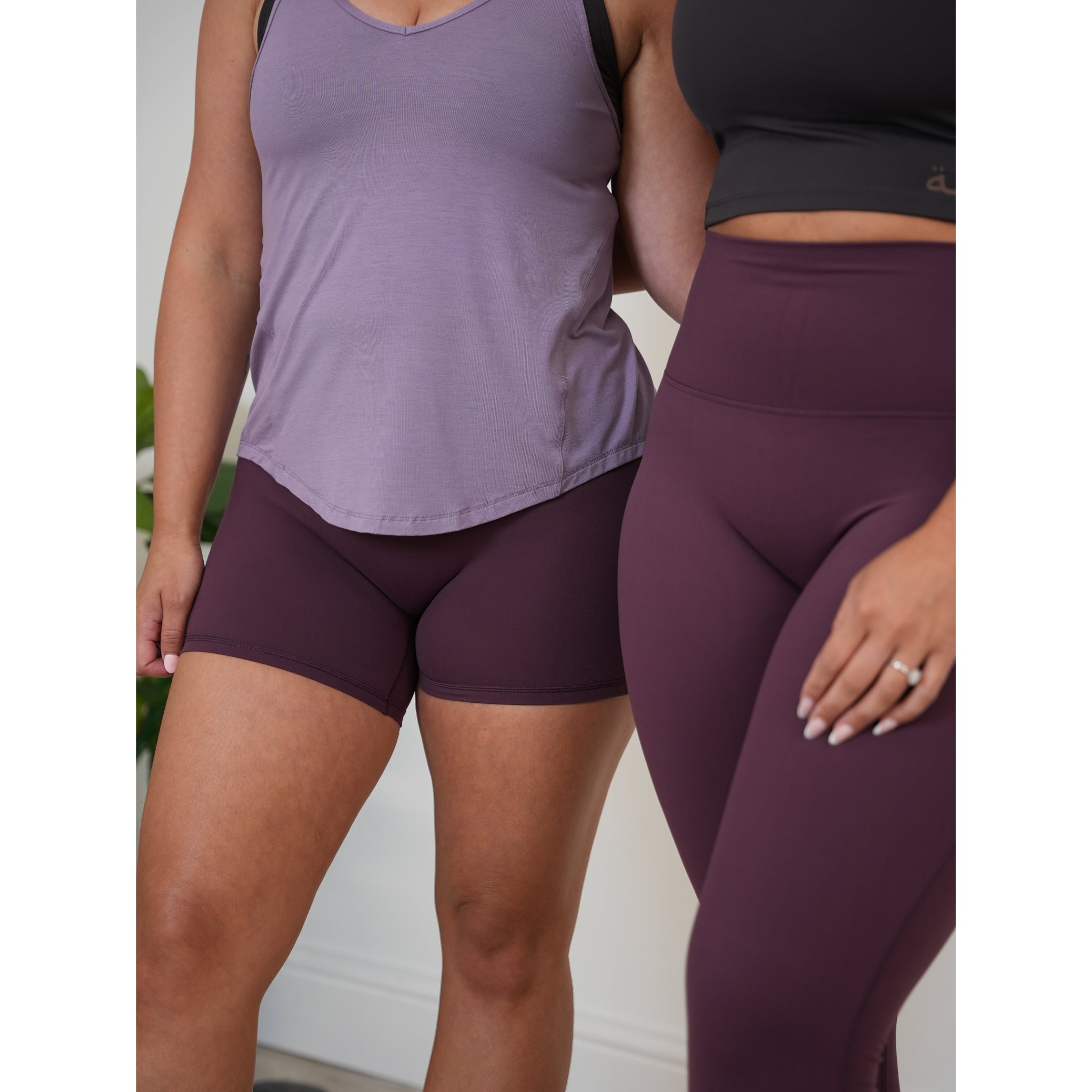 Sculpta High Waisted Shorts 4” - Deep Plum