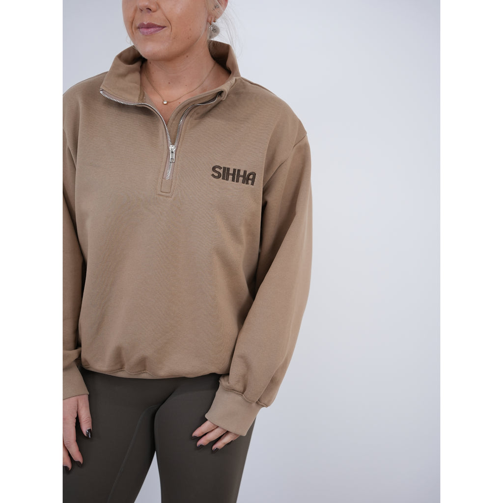 Unisex Cinnamon Relaxed 1/4 Zip