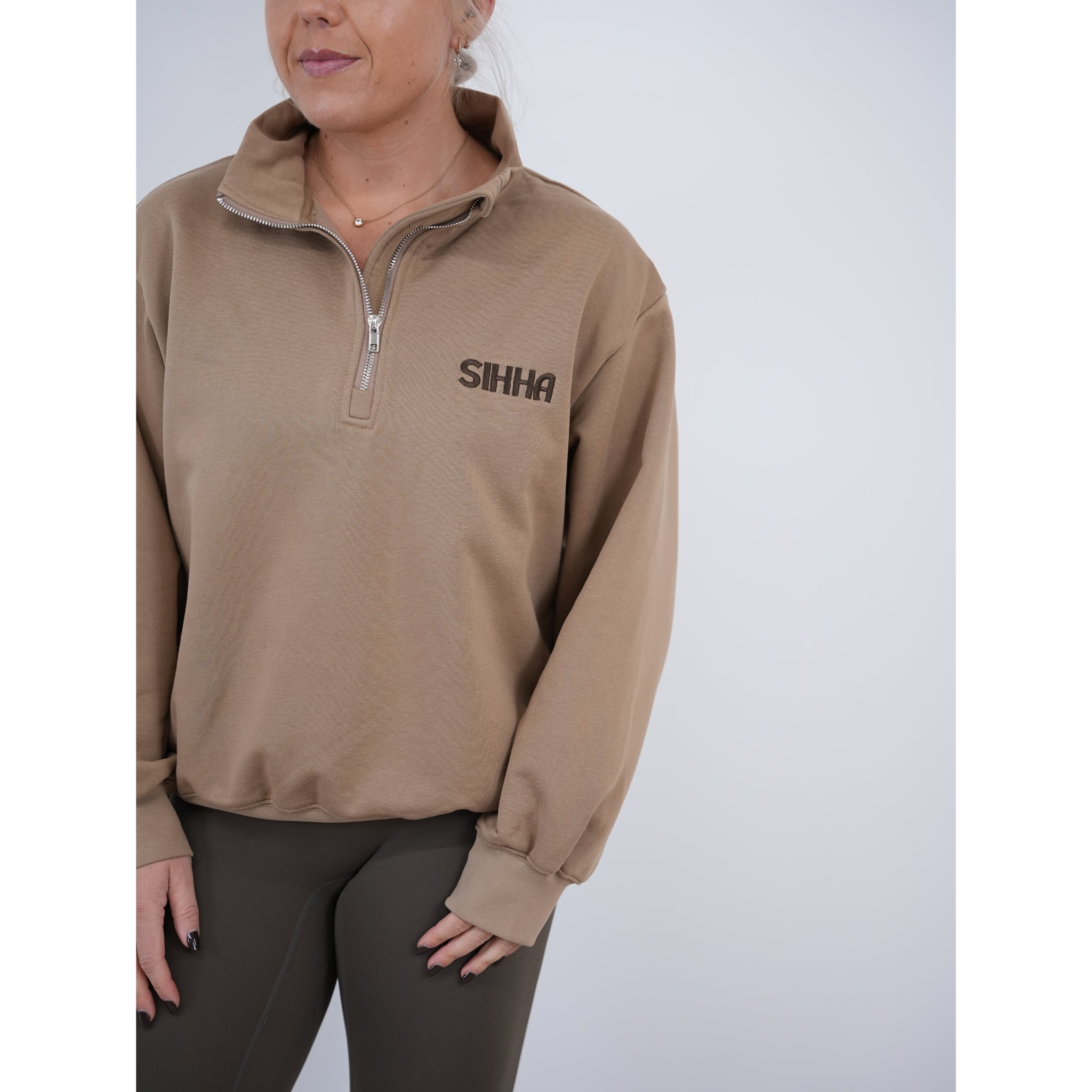 Unisex Cinnamon Relaxed 1/4 Zip